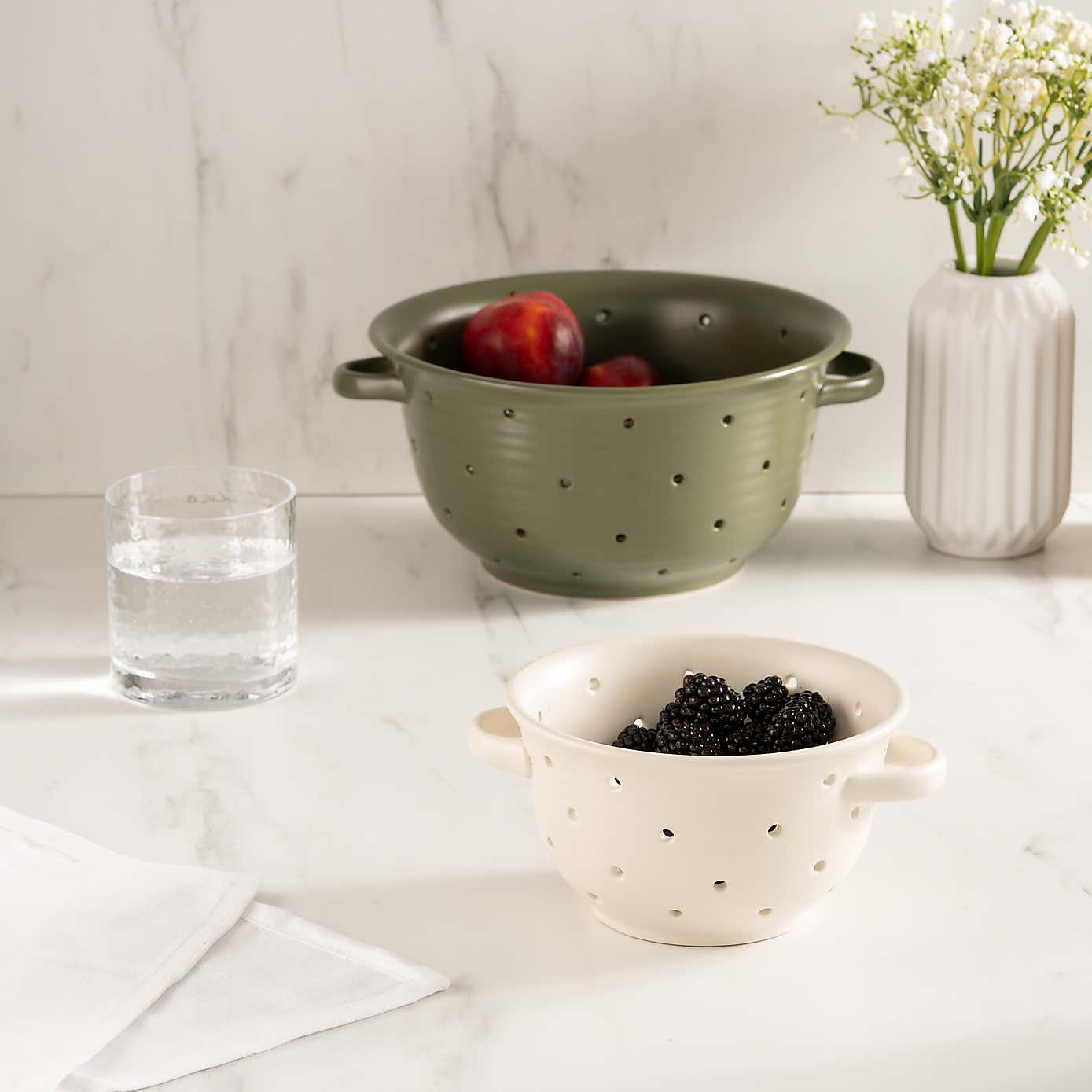 Large Ceramic Colander