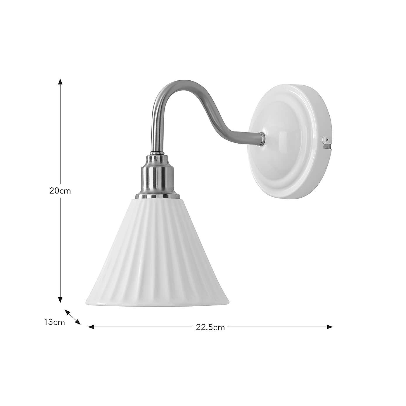 Lilbourne Ribbed Ceramic Wall Light