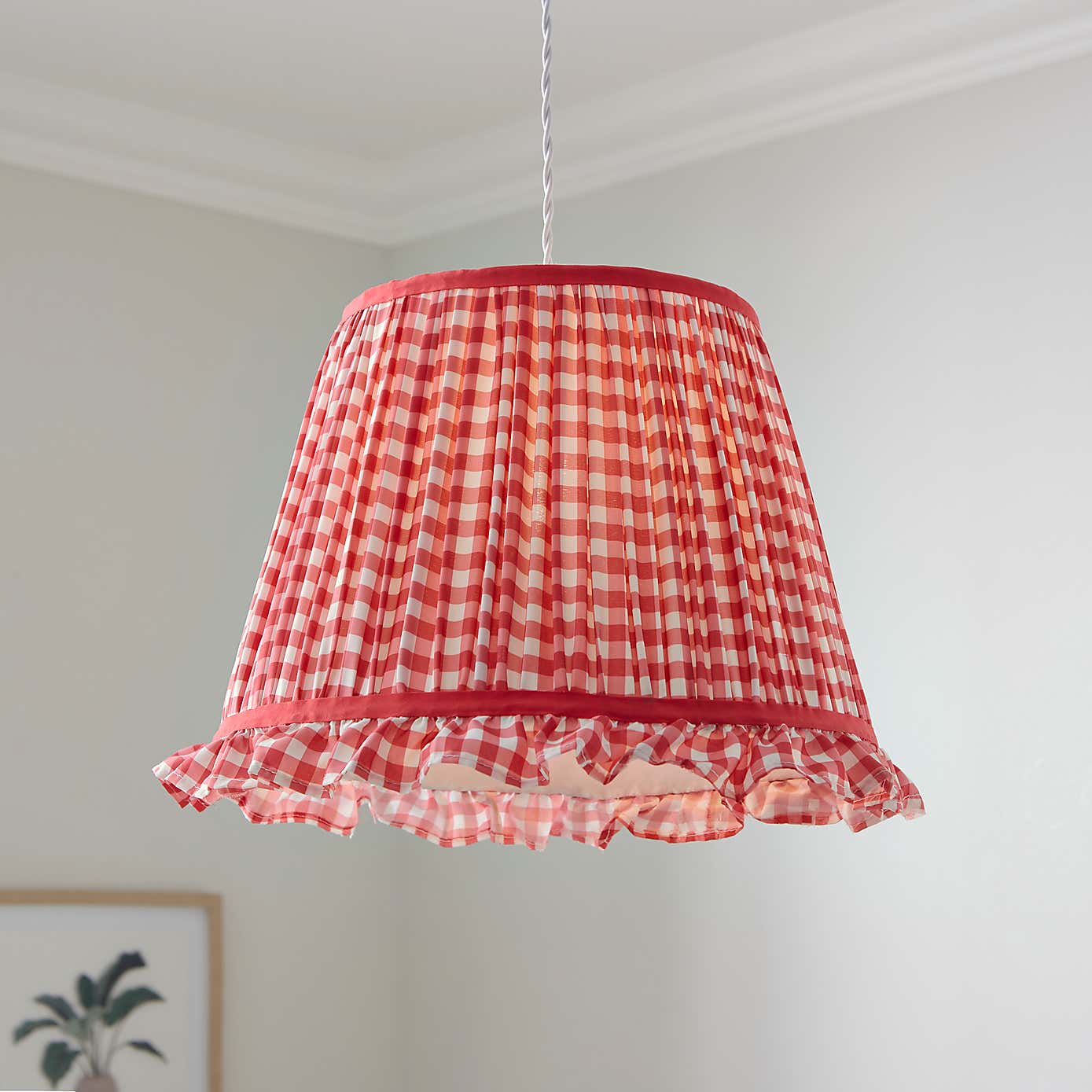 Carys Frilled Gingham Lamp Shade