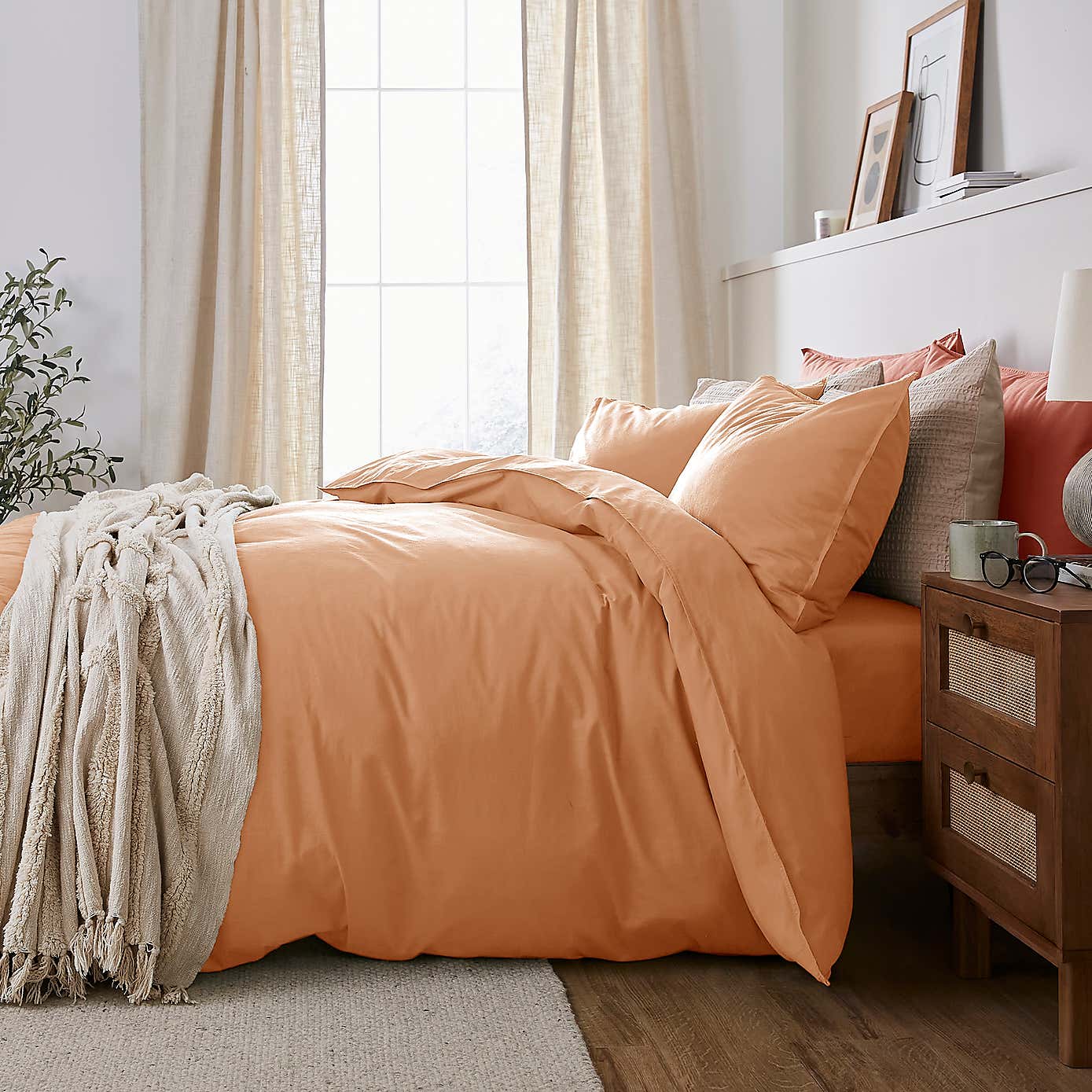 Recycled Cotton Duvet Cover and Pillowcase Set