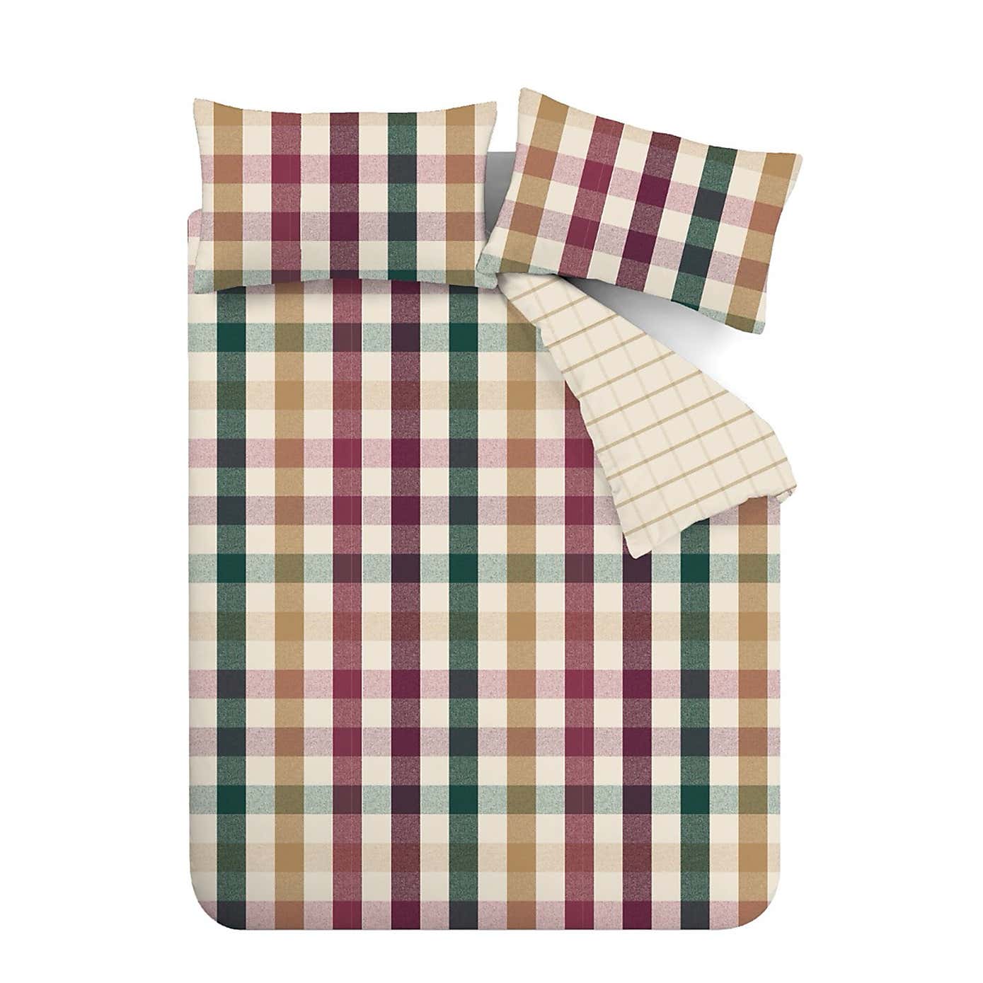 Catherine Lansfield Autumn Check Duvet Cover Set