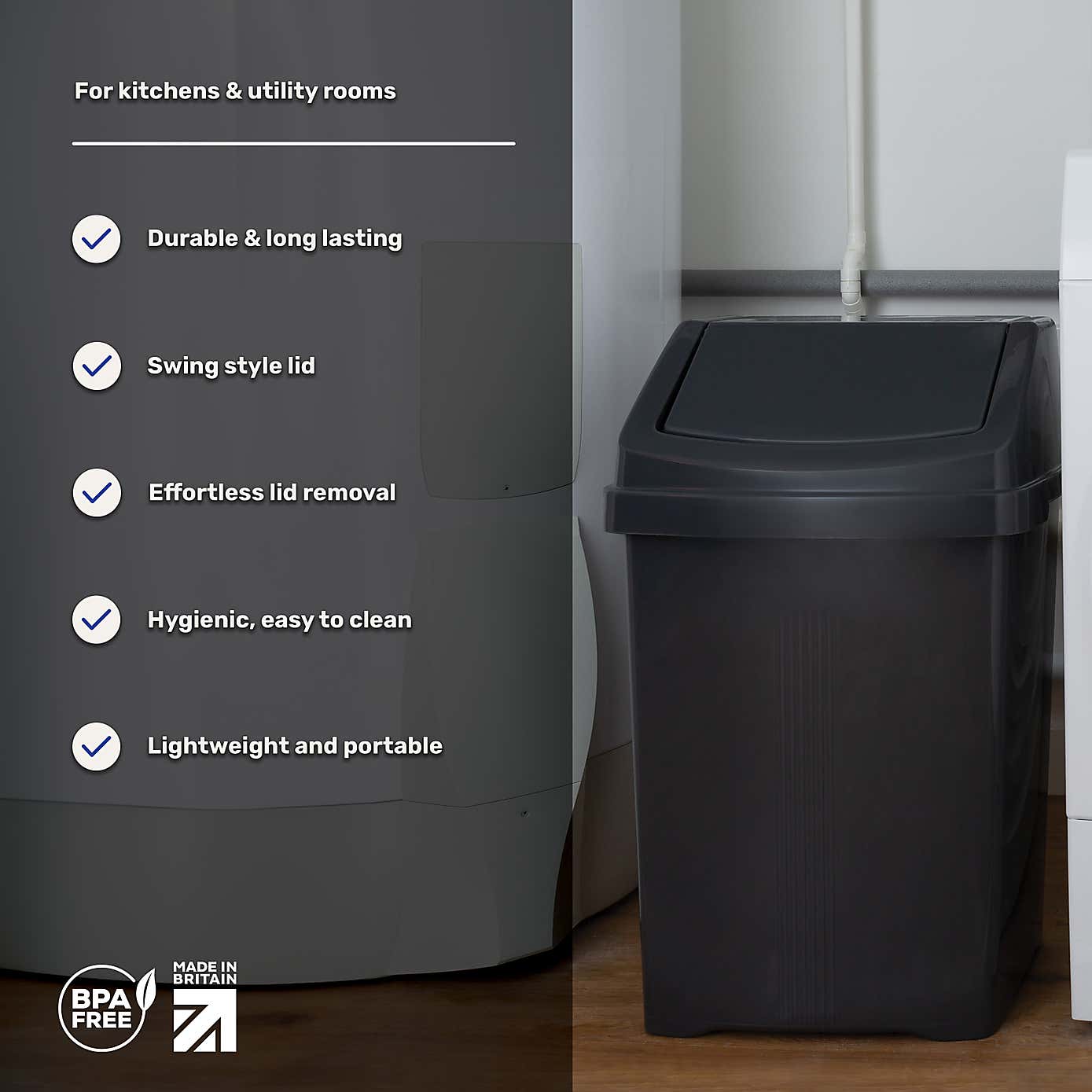Wham Casa 50L Swing Bin