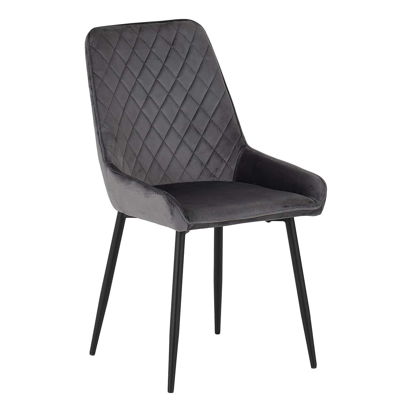 Avery Set of 2 Dining Chairs Blue Velvet