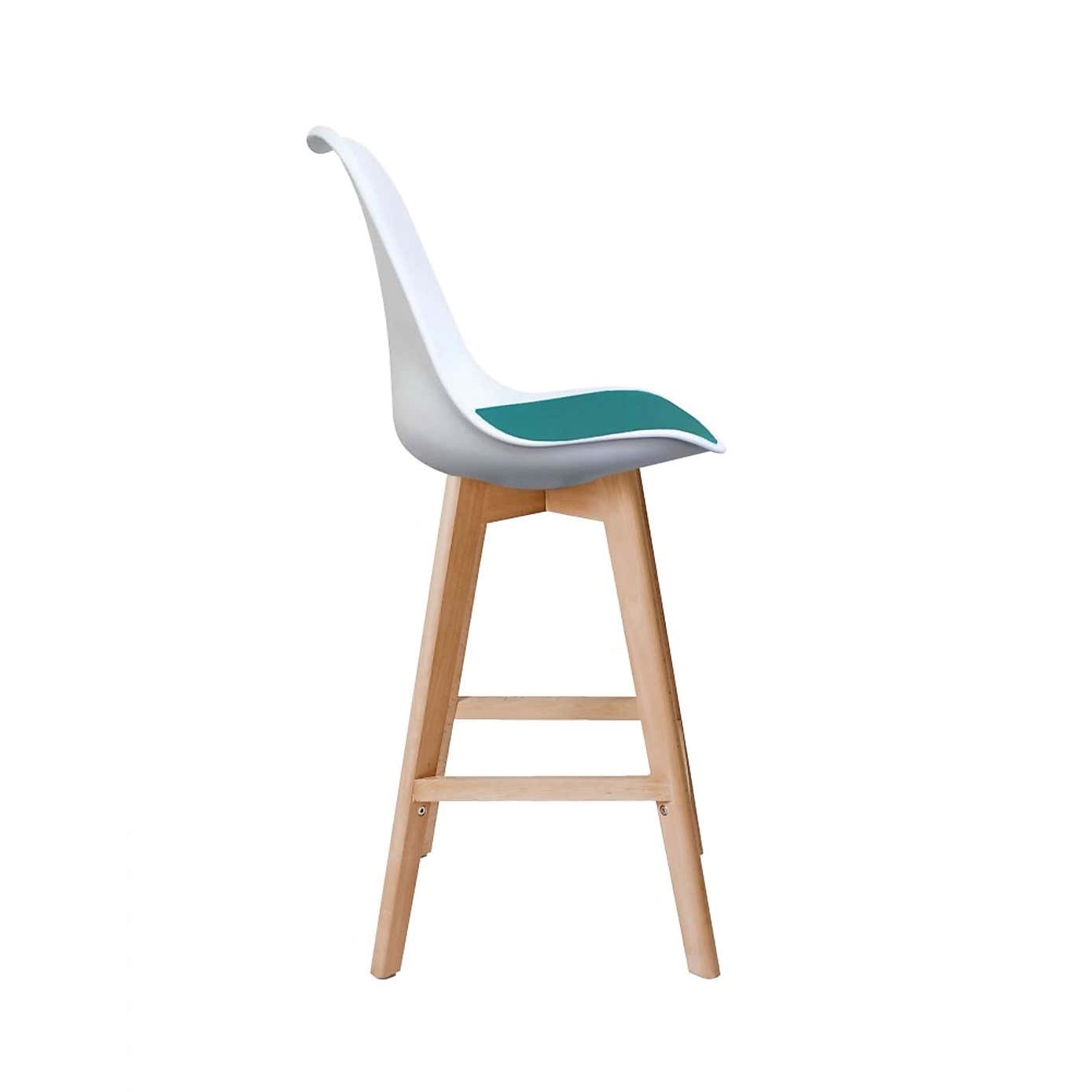Fusion Living Soho White Plastic Bar Stool
