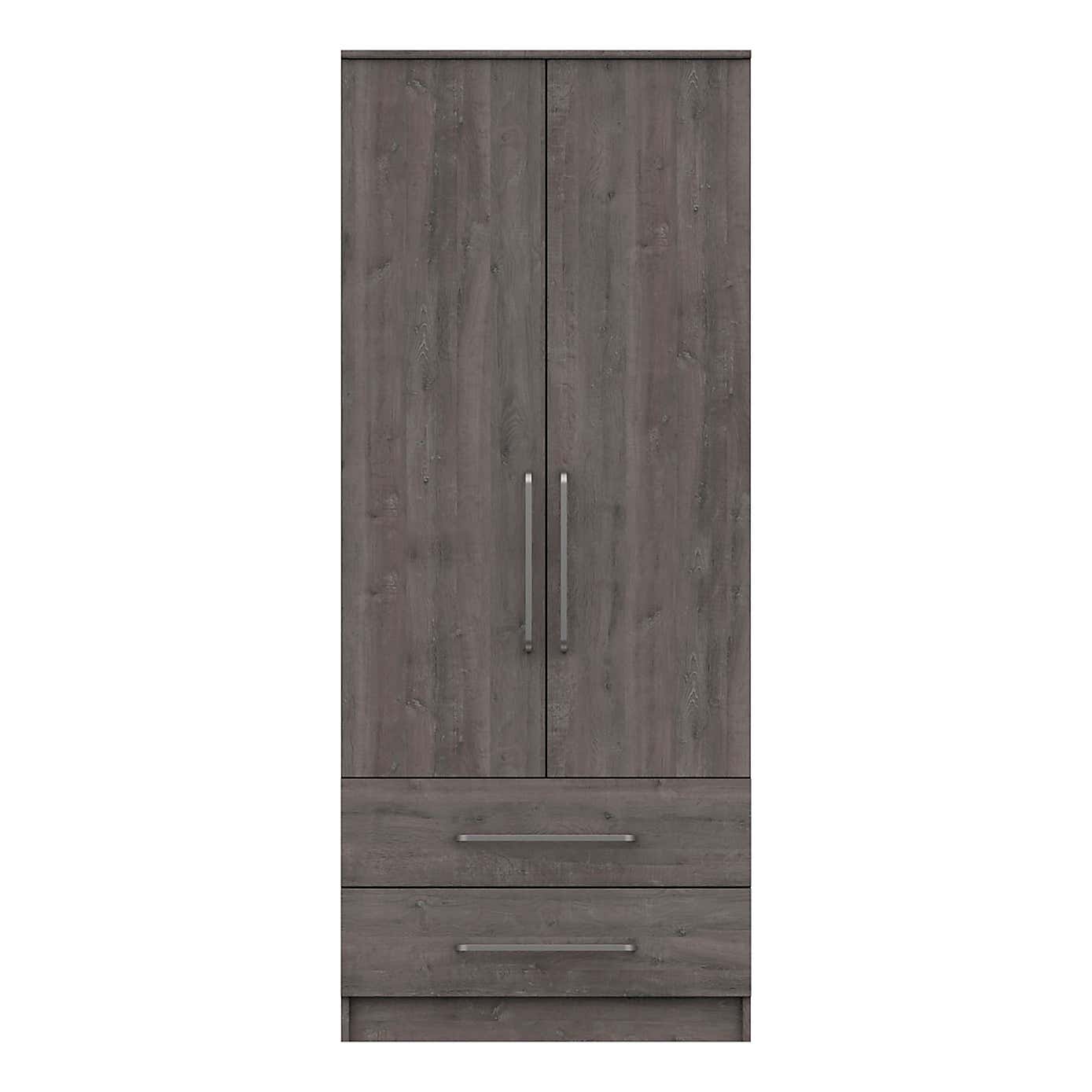 Parker Double 2 Drawer Wardrobe