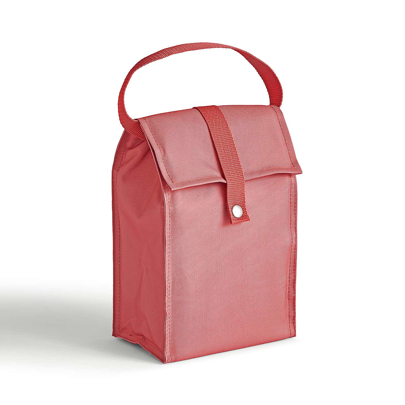 Coral Fold Over Lunch Bag
