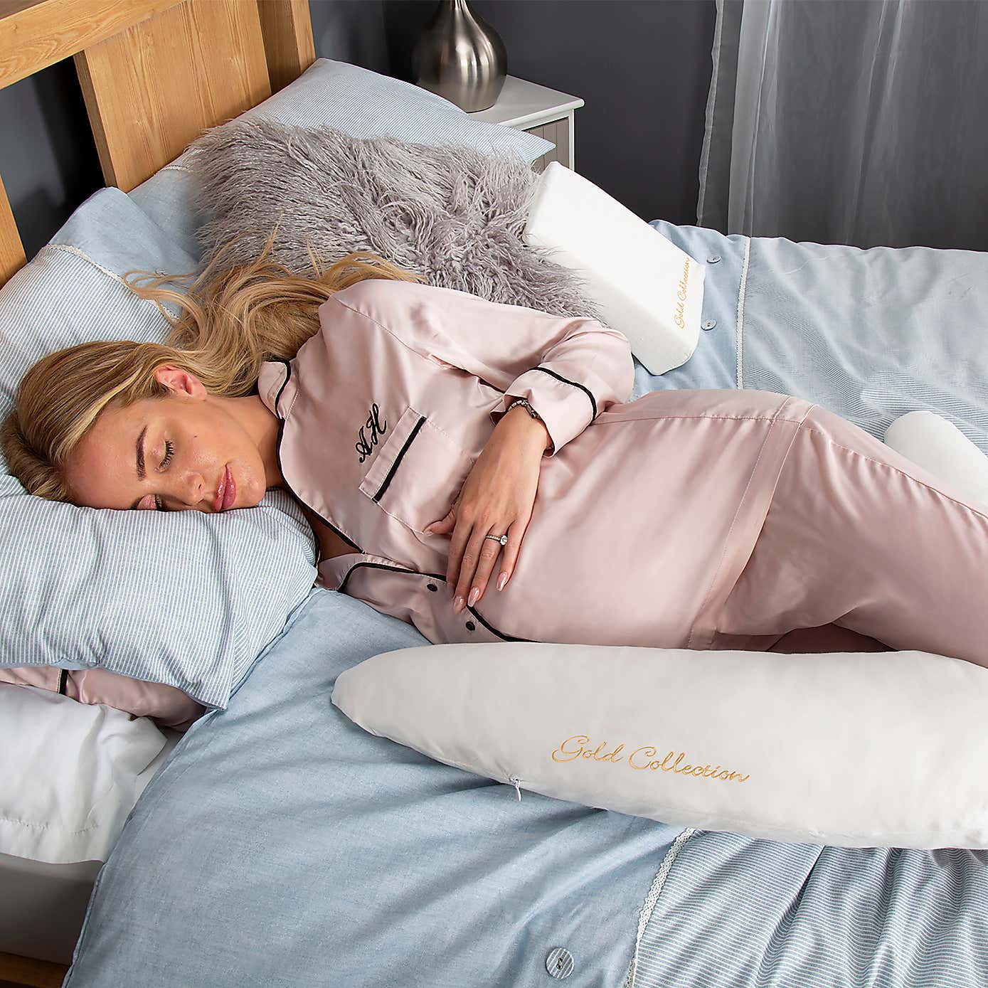 Mother&Baby Organic Cotton V-Shape Support Pillow & Wedge Set