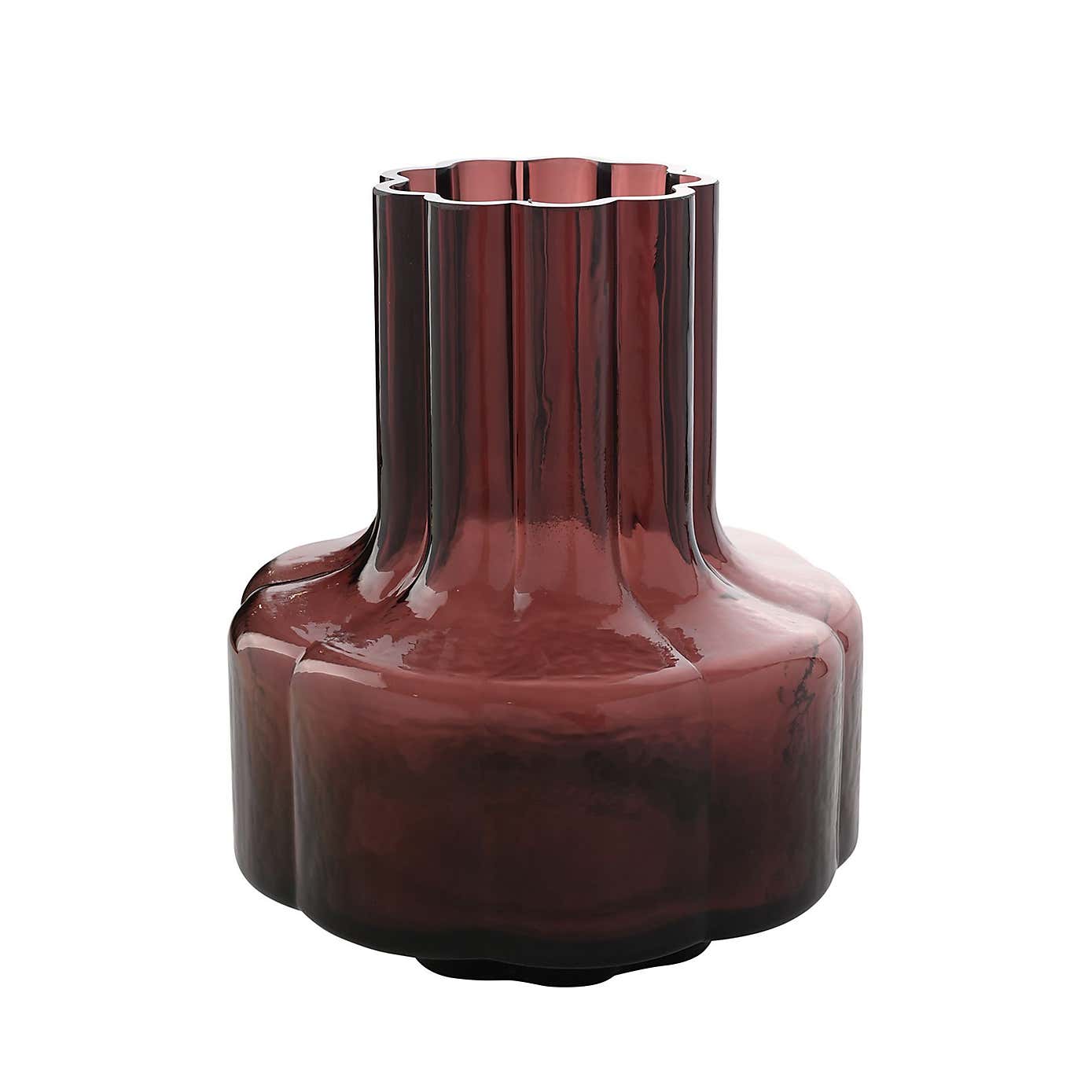 Hestia Glass Burgundy Vase