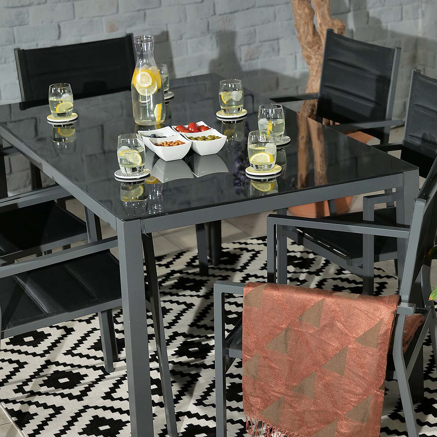 A.Mir Sorrento 6 Seater Outdoor Dining Set