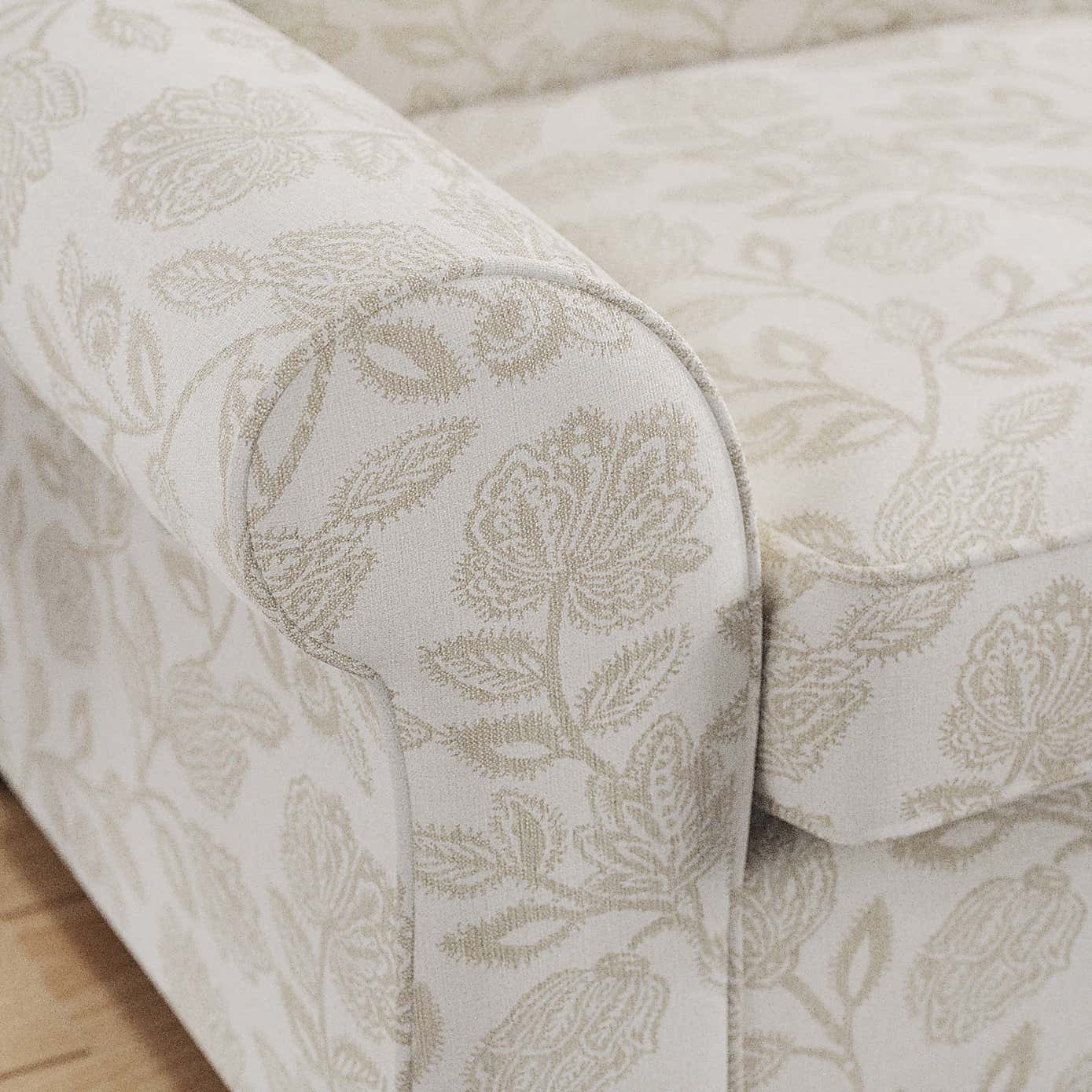 Flori 2 Seater Sofa, Floral Print Fabric