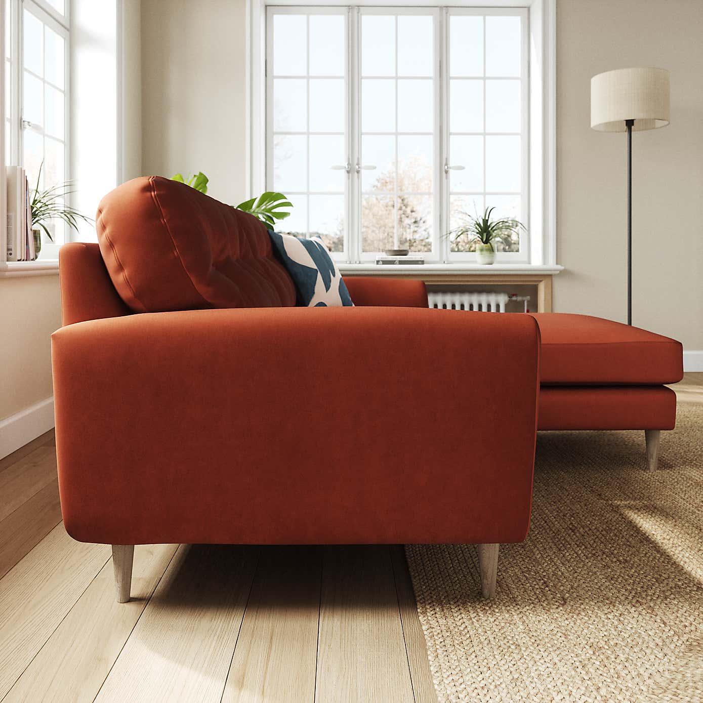 Sven Opulent Velvet Corner Chaise Sofa