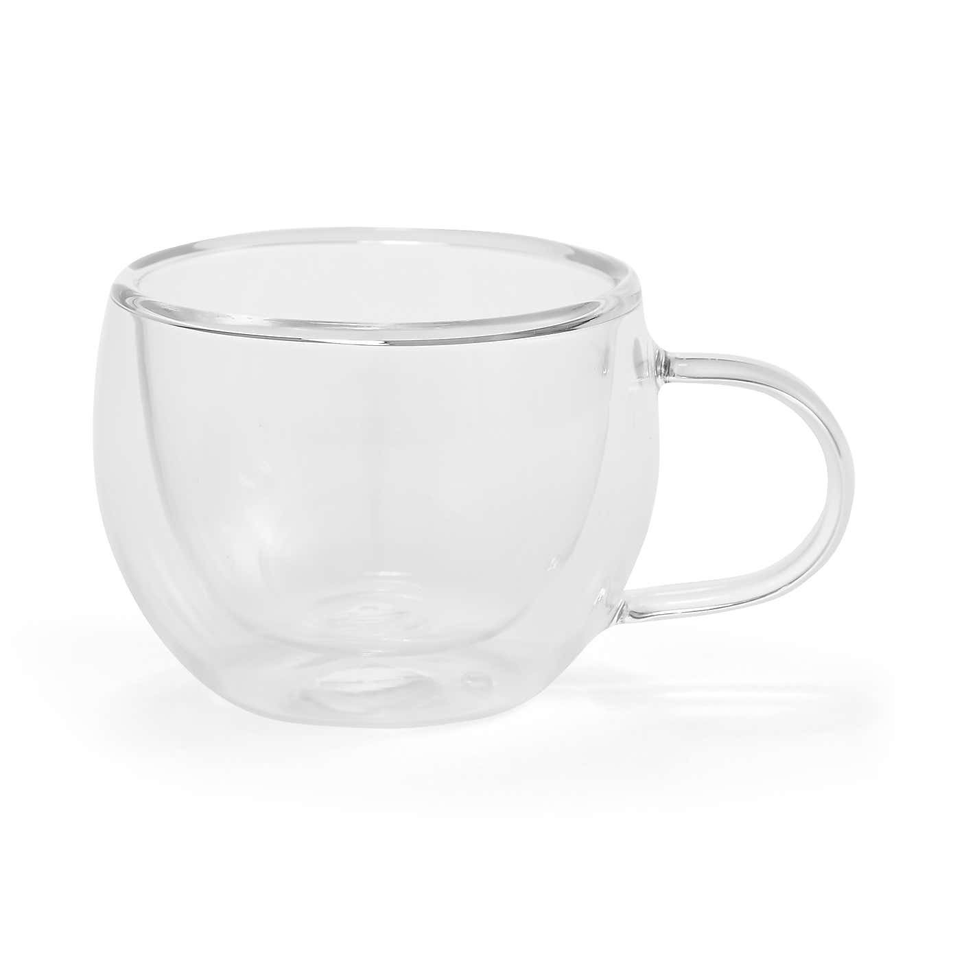 Double Wall 50ml Clear Glass Cup