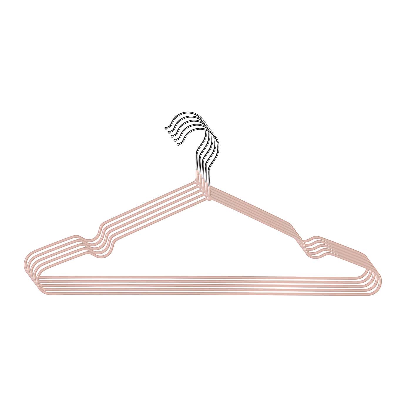 Set of 5 Coated Wire Hangers