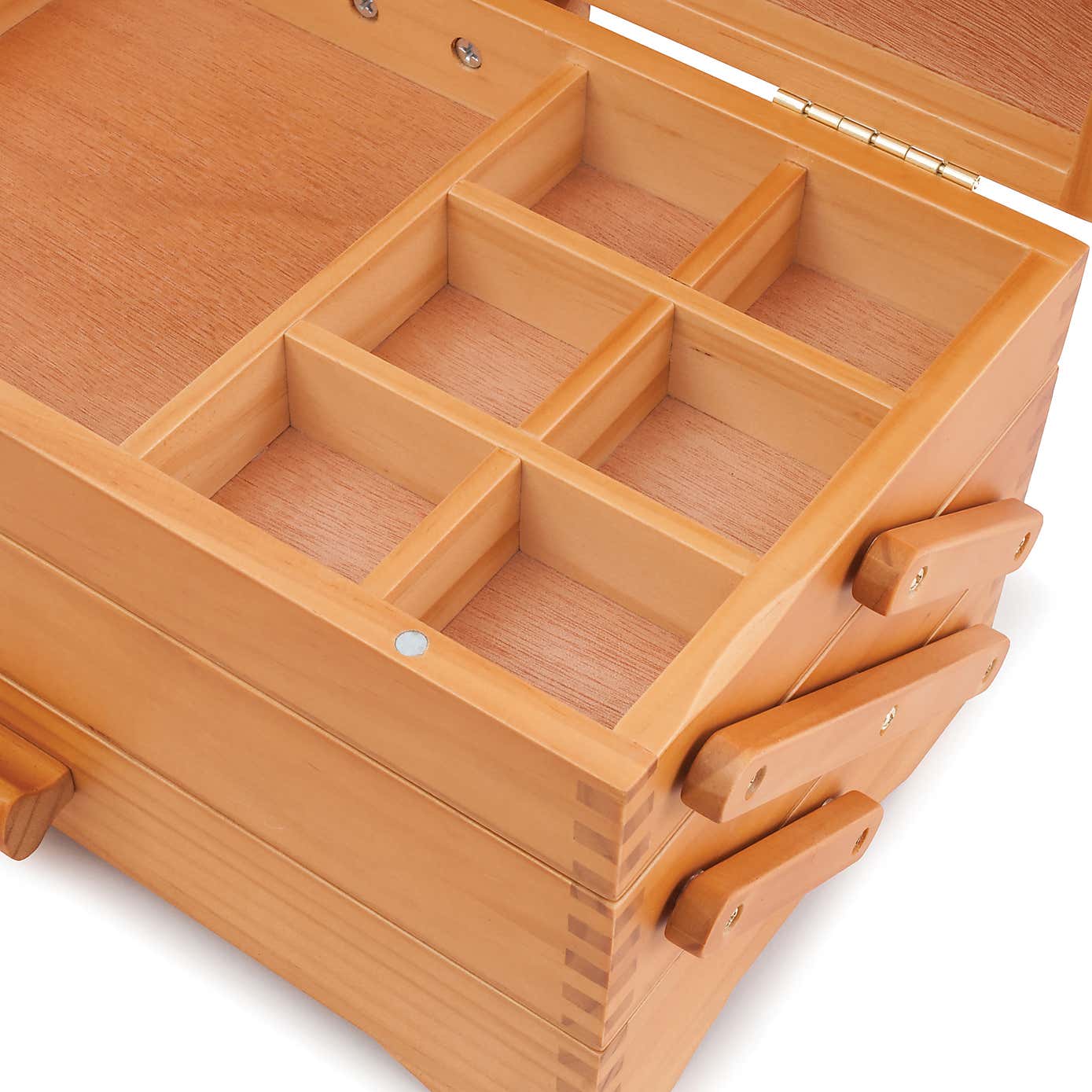 3 Tier Light Wood Cantilever Box