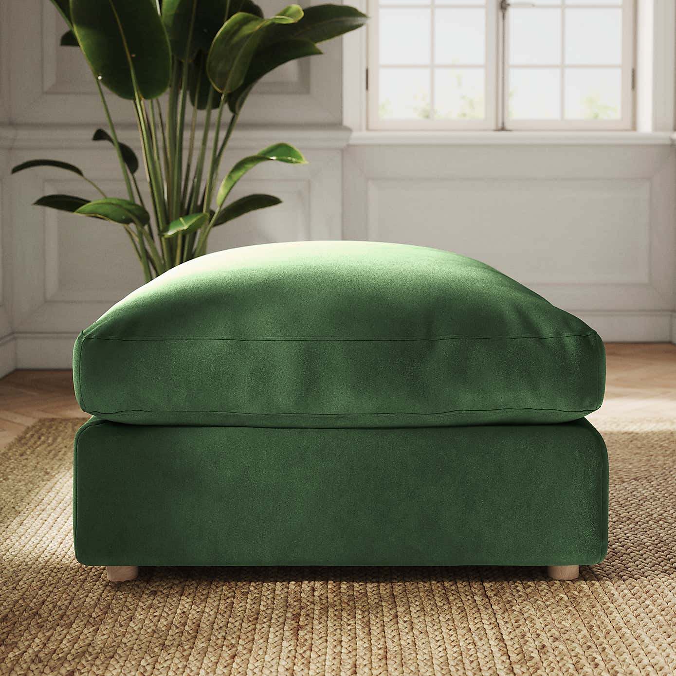 Full Circle Austin Cosy Velvet Modular Footstool
