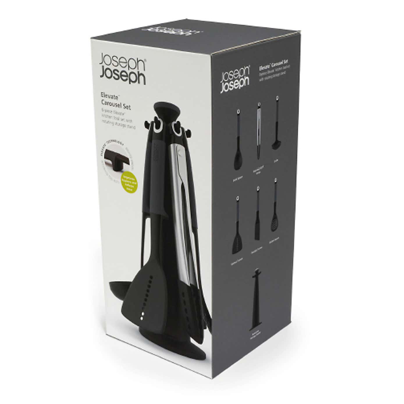 Joseph Joseph Elevate Grey 6 Piece Utensil Set and Carousel