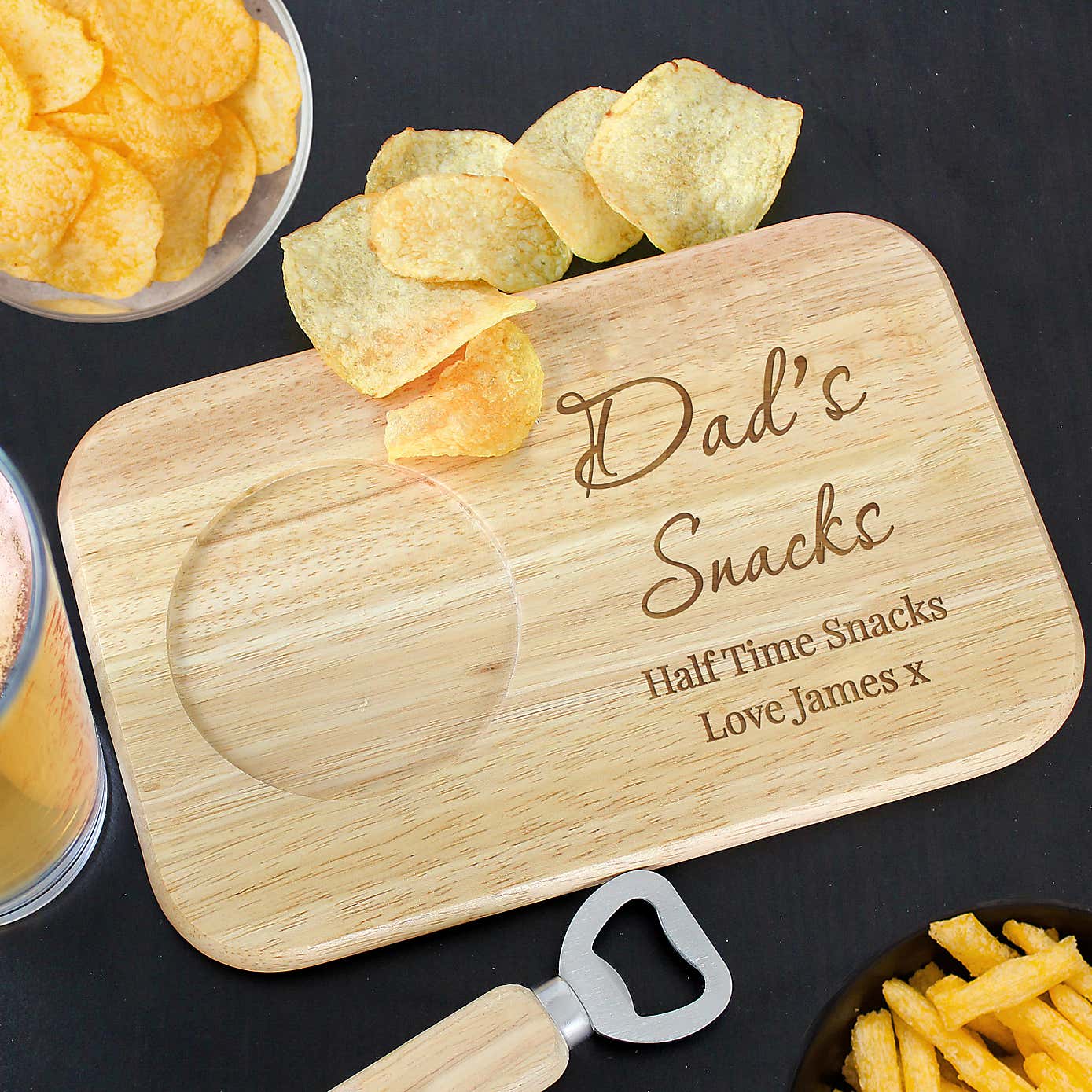 Personalised Wooden Coaster Tray