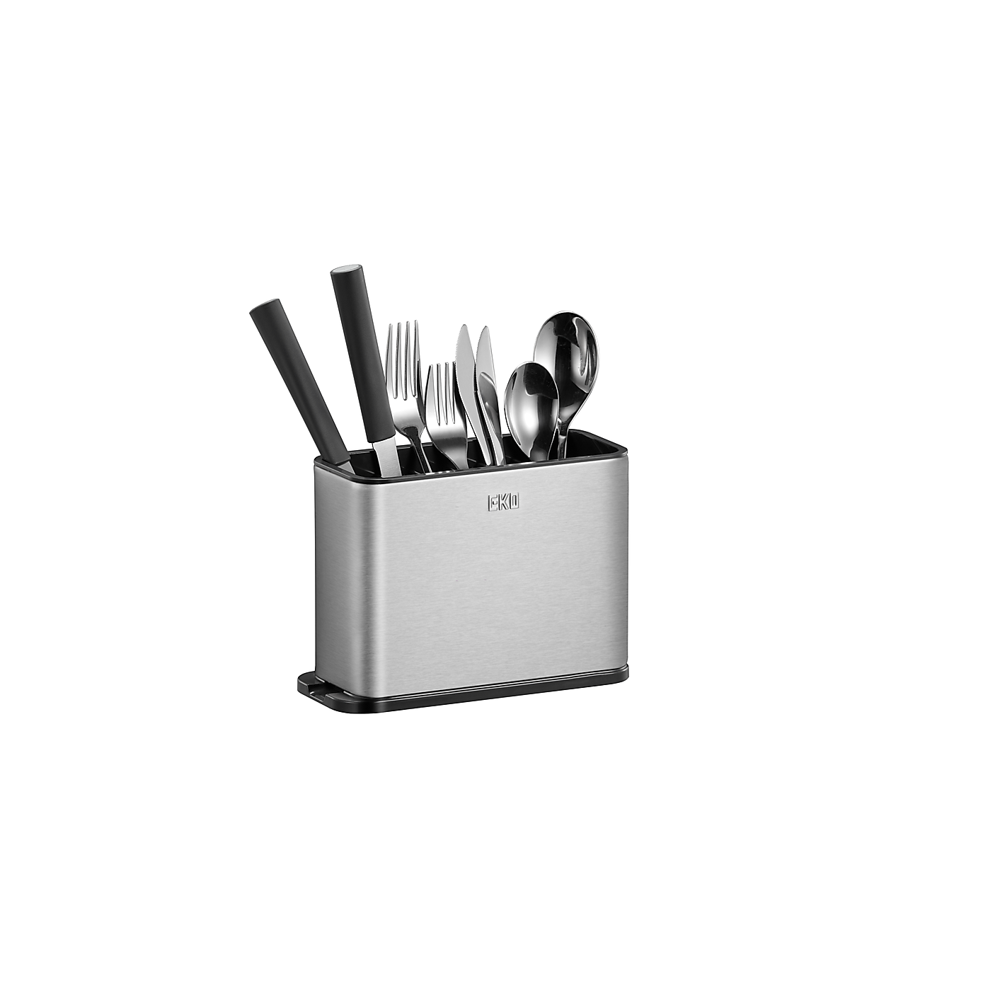 EKO Brushed Stainless Steel Utensil Holder
