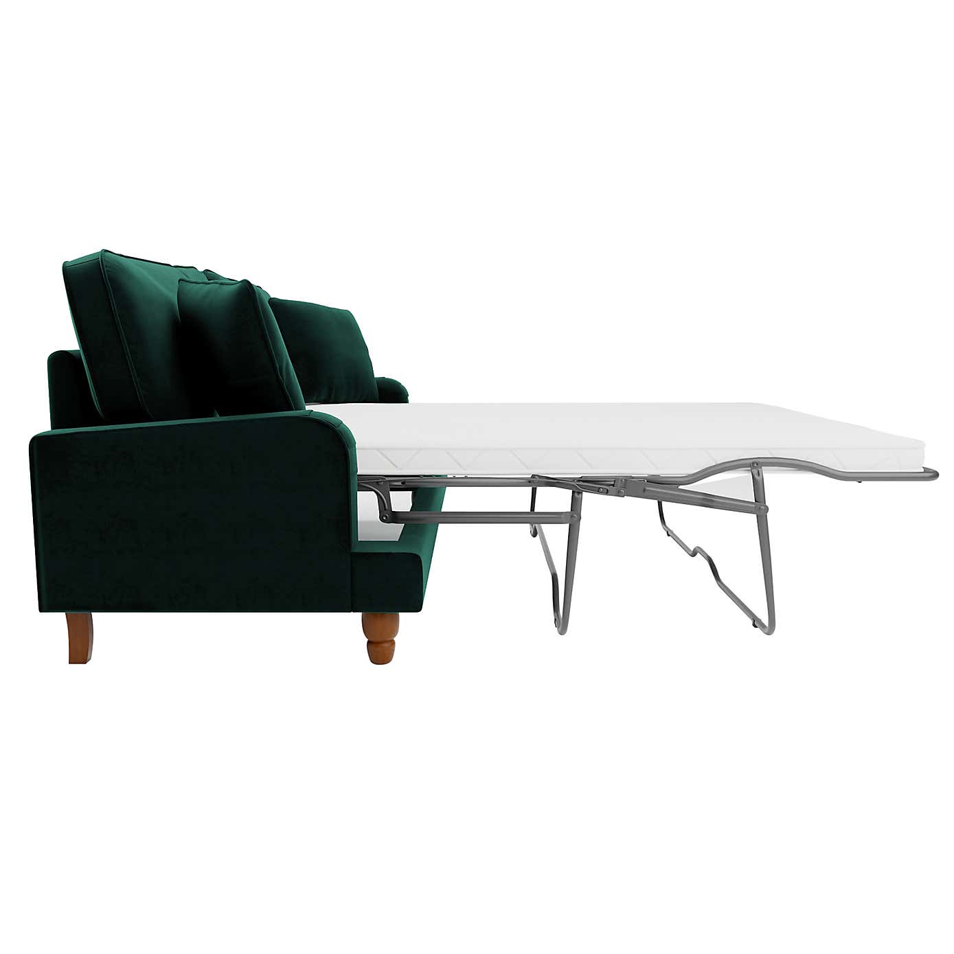 Beatrice Matte Velvet 3 Seater Double Sofa Bed