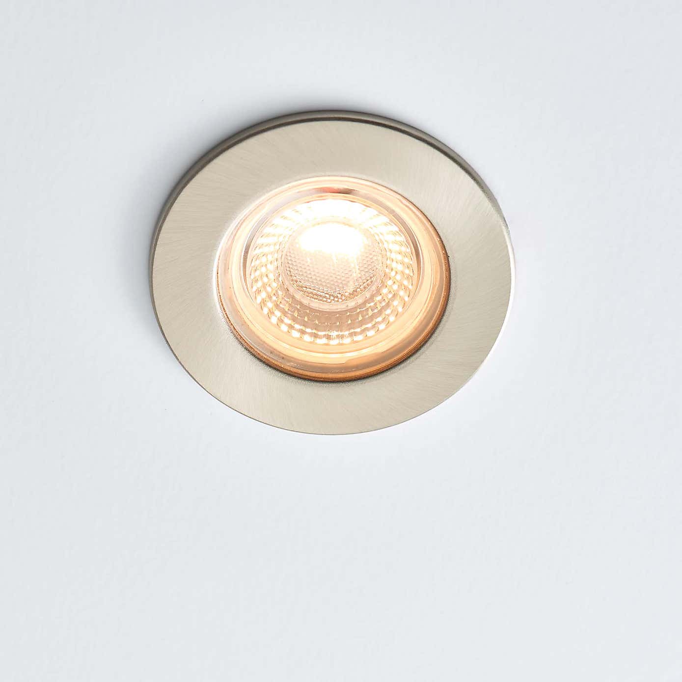 Basics 1 Light Integrated LED Satin Nickel Recess Light