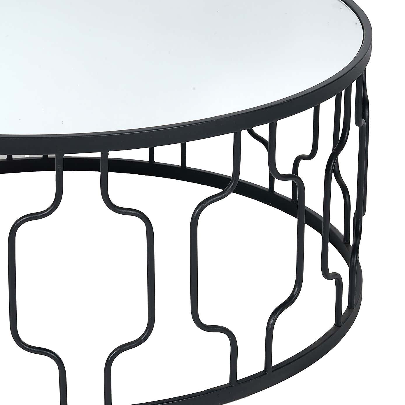 Caprisse Coffee Table, Mirrored Glass