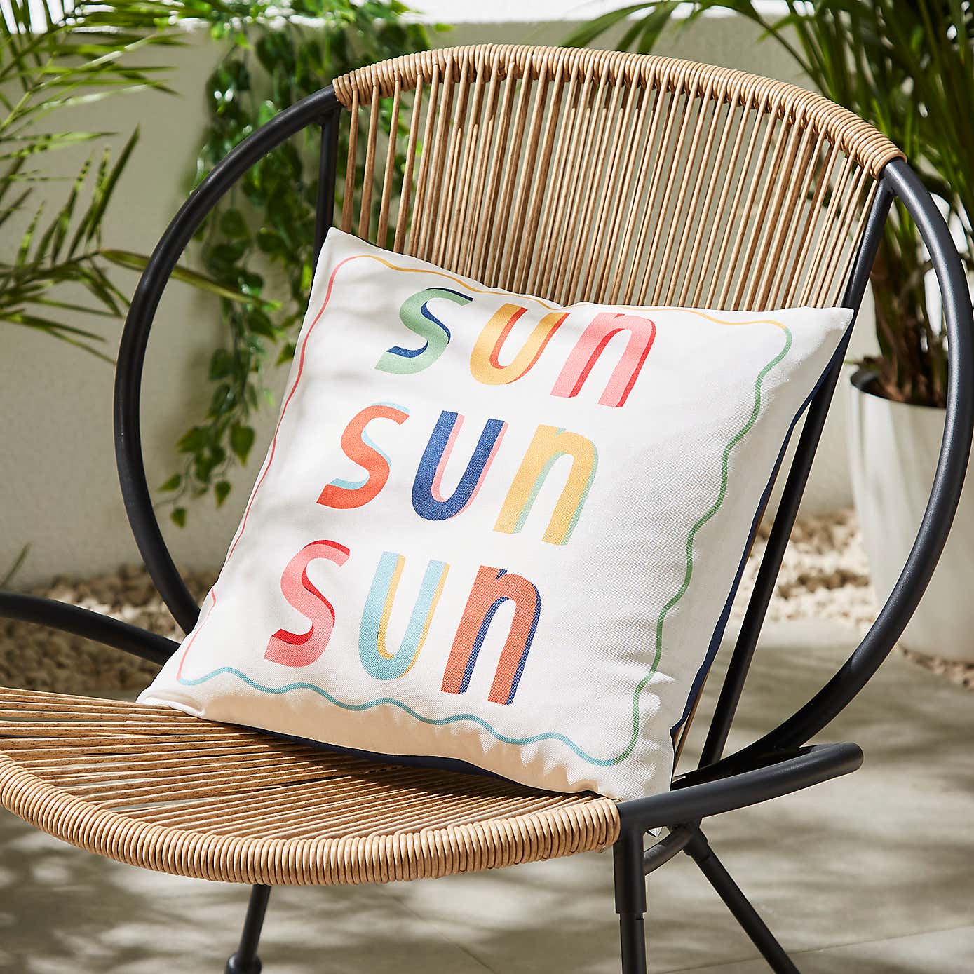 Sun Sun Sun Outdoor Square Cushion