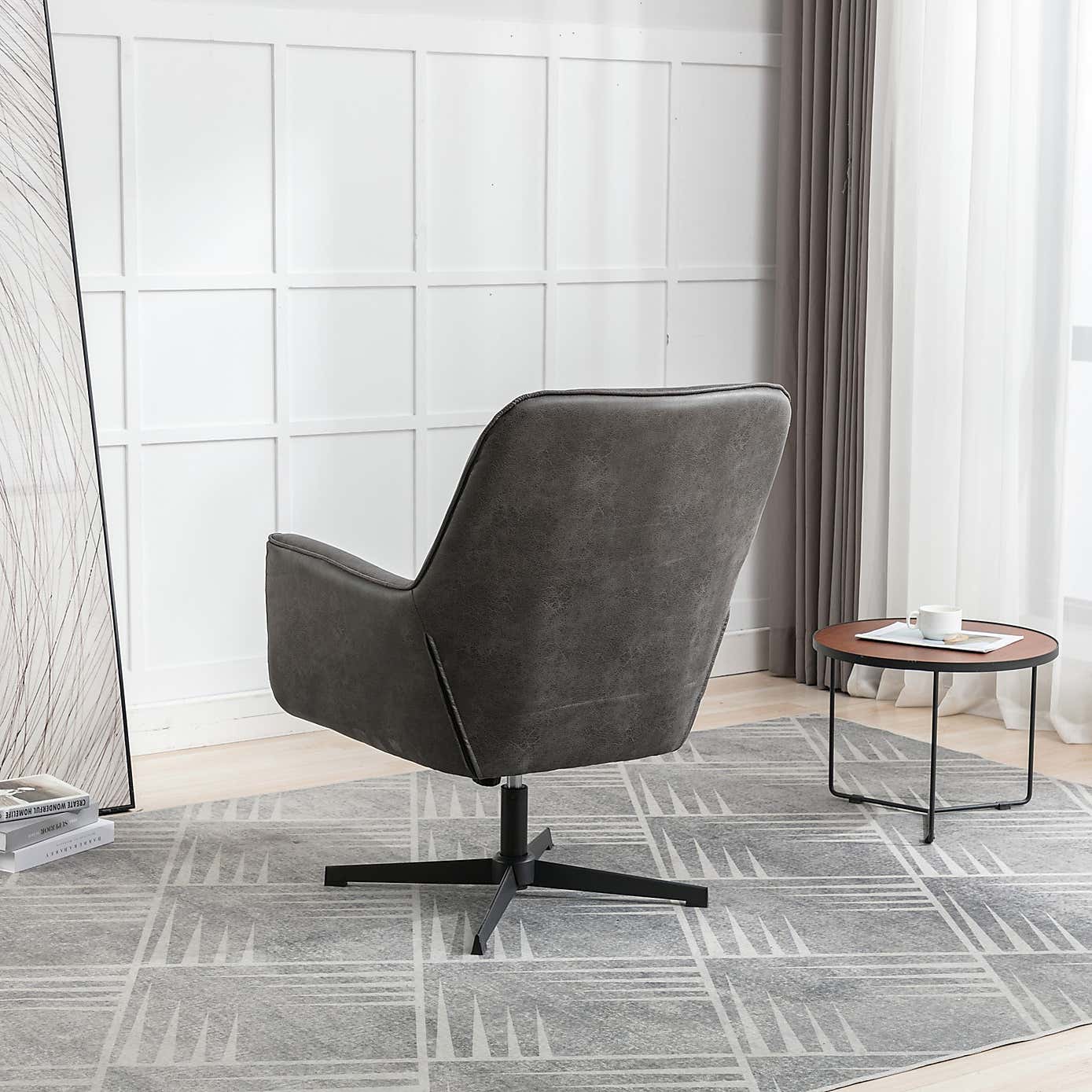 Image Furnishings Felicia Faux Leather Swivel Chair