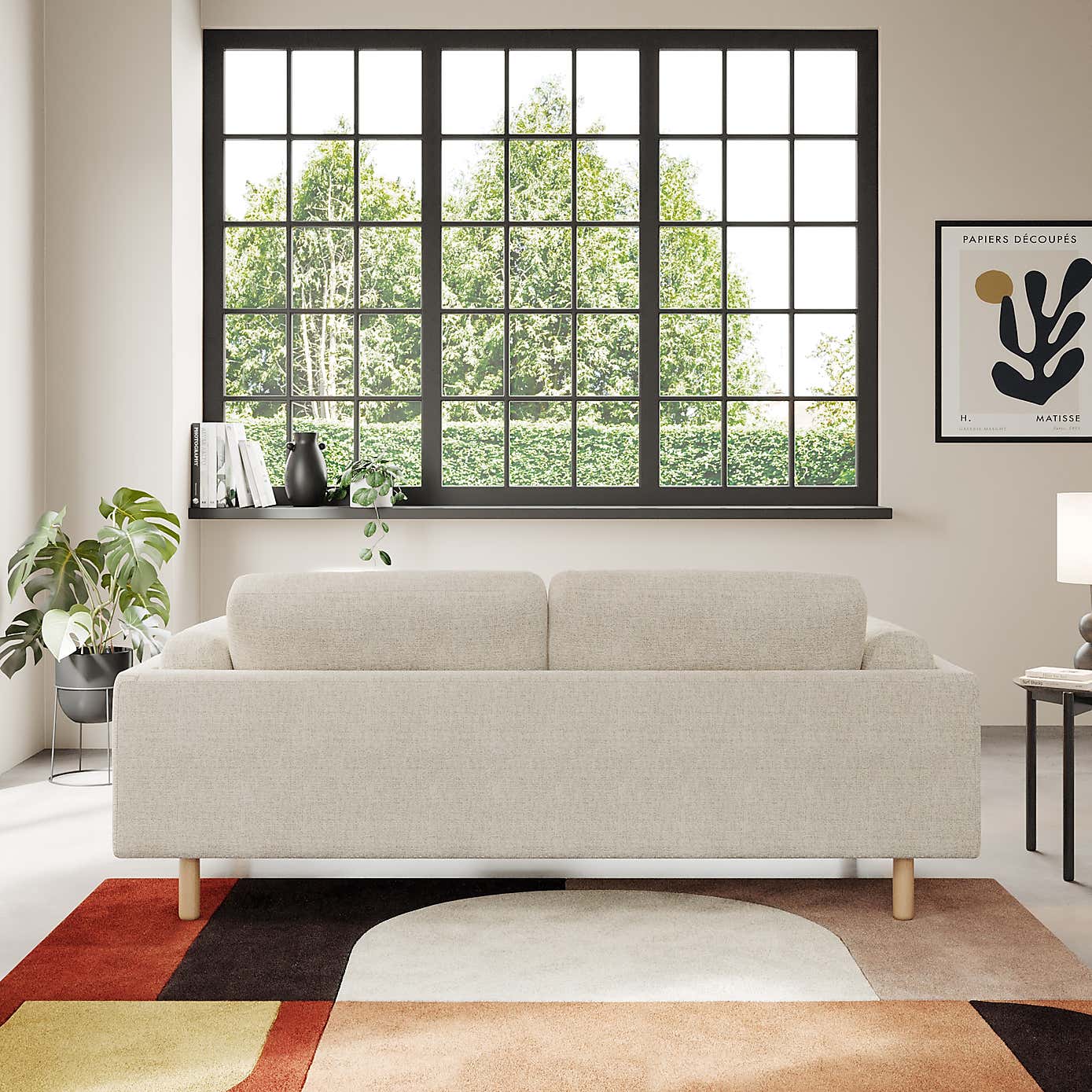 Newton Chunky Tonal Weave 3 Seater Sofa