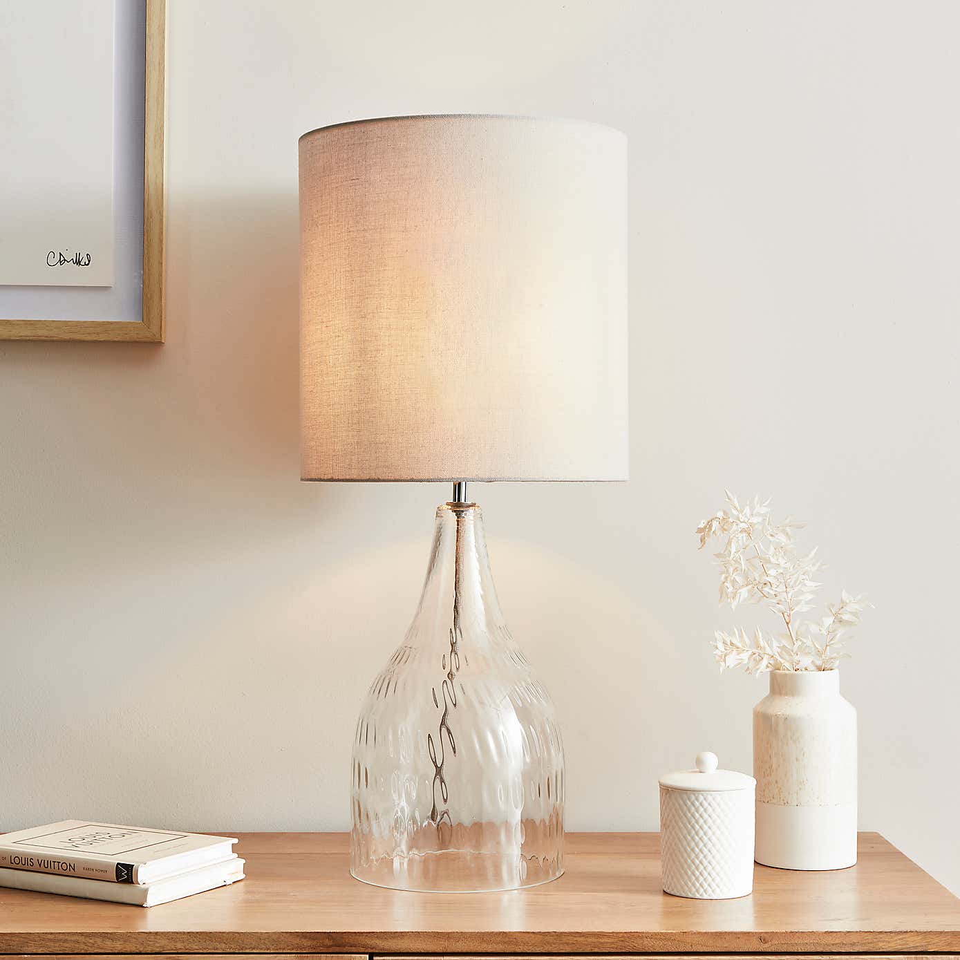 Hannam Recycled Glass Bottle Lamp, Large