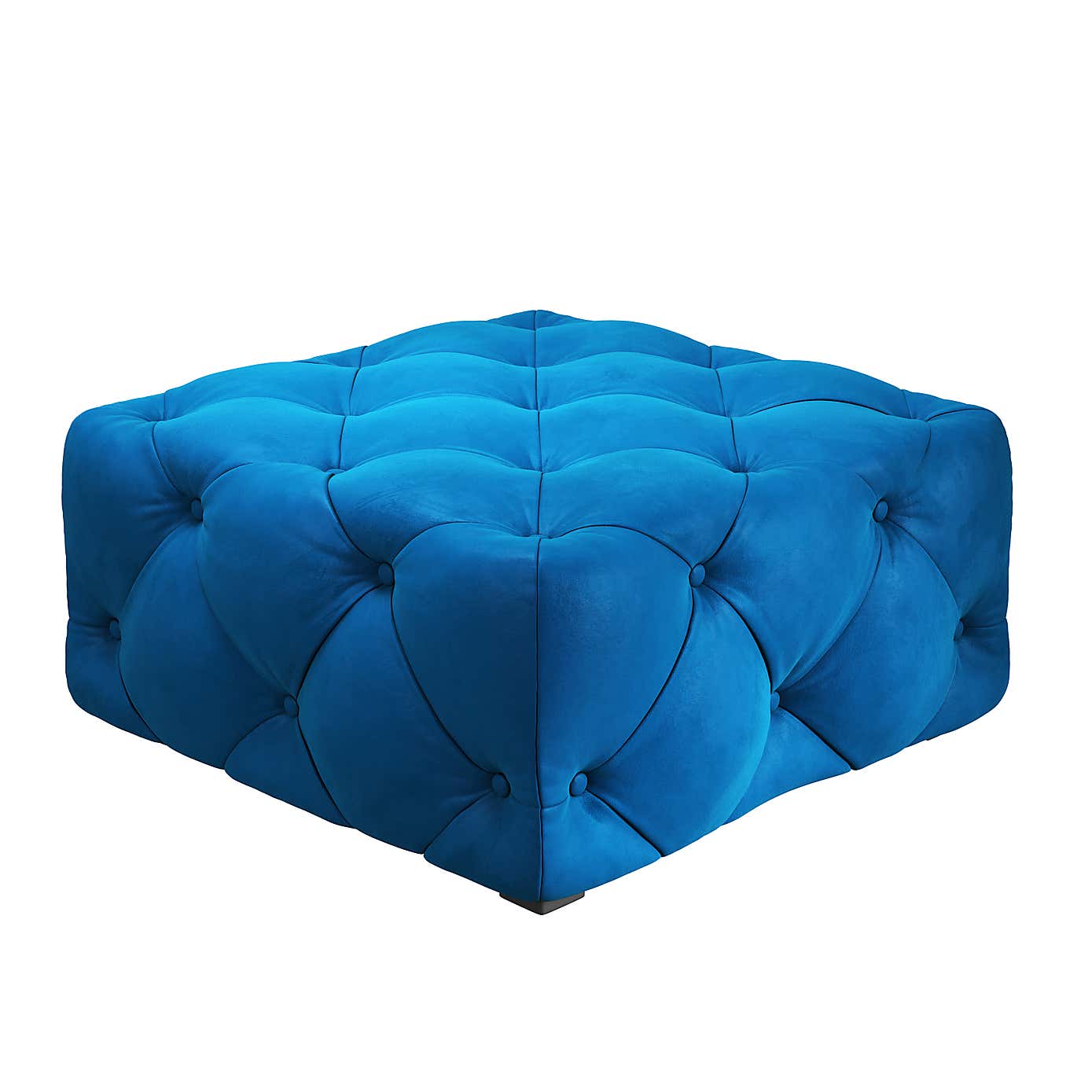 Buttoned Velvet Footstool
