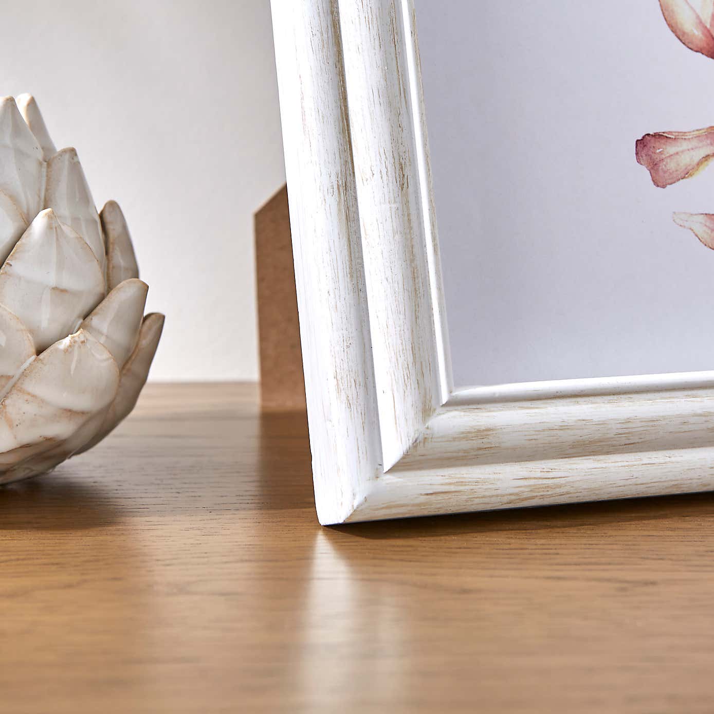 Churchgate Washed Wooden White Photo Frame