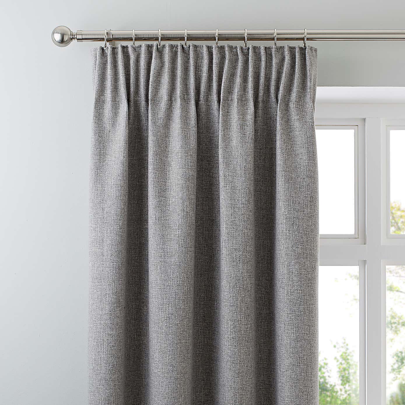 Jennings Natural Thermal Pencil Pleat Curtains