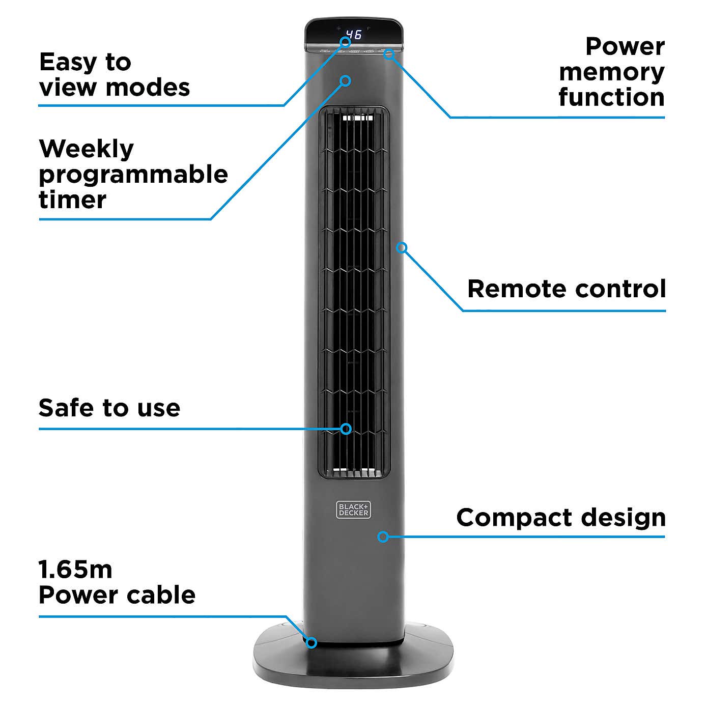 Black And Decker 36" Smart Tower Fan