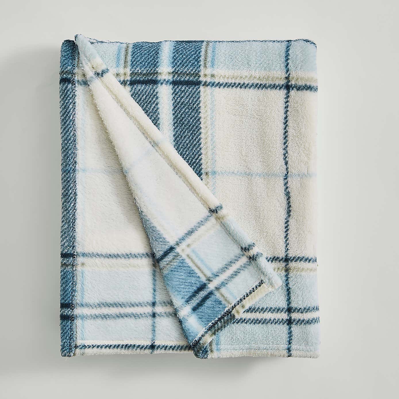 Printed Check Fleece Throw