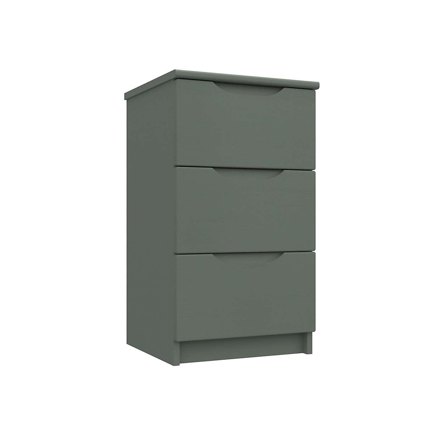 Legato 3 Drawer Bedside Table