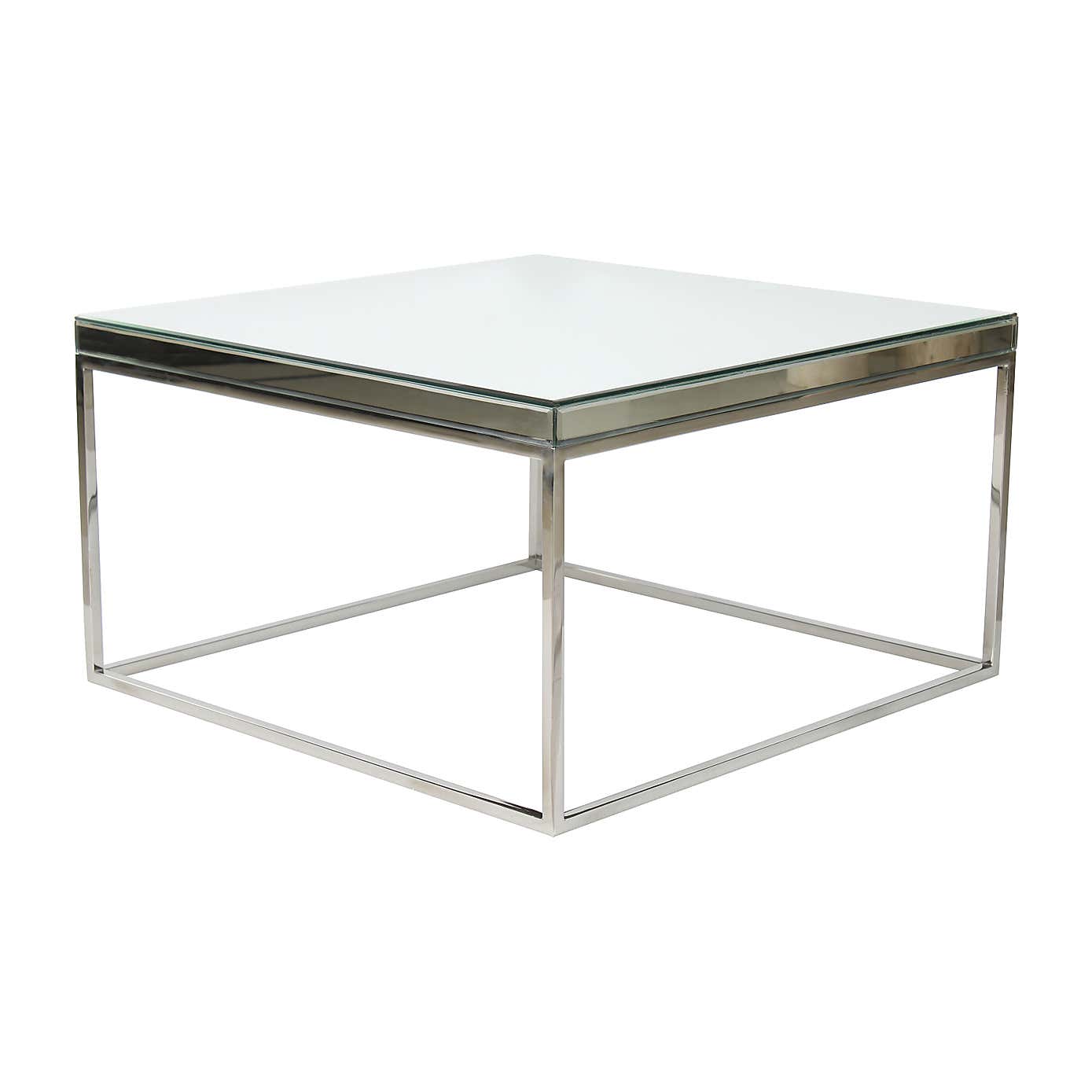 Elysee Square Coffee Table, Mirrored Glass