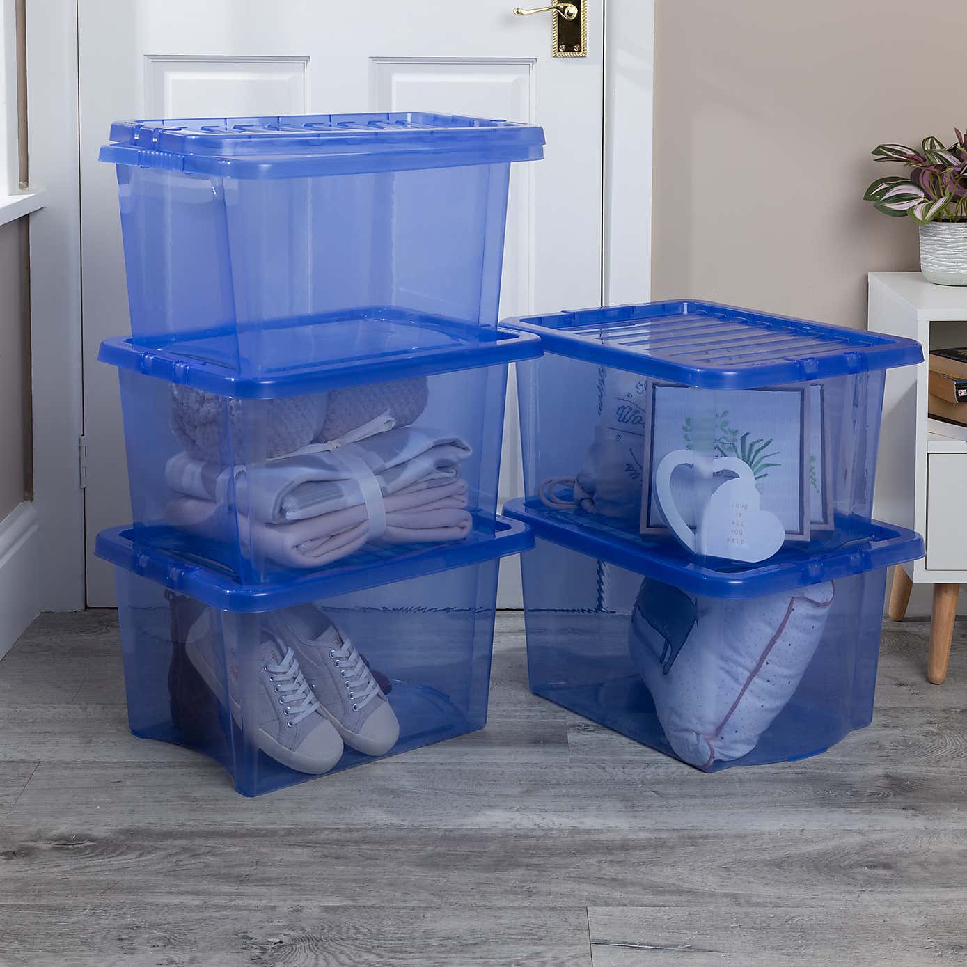 Wham Crystal Set of 5 Storage Boxes & Lids