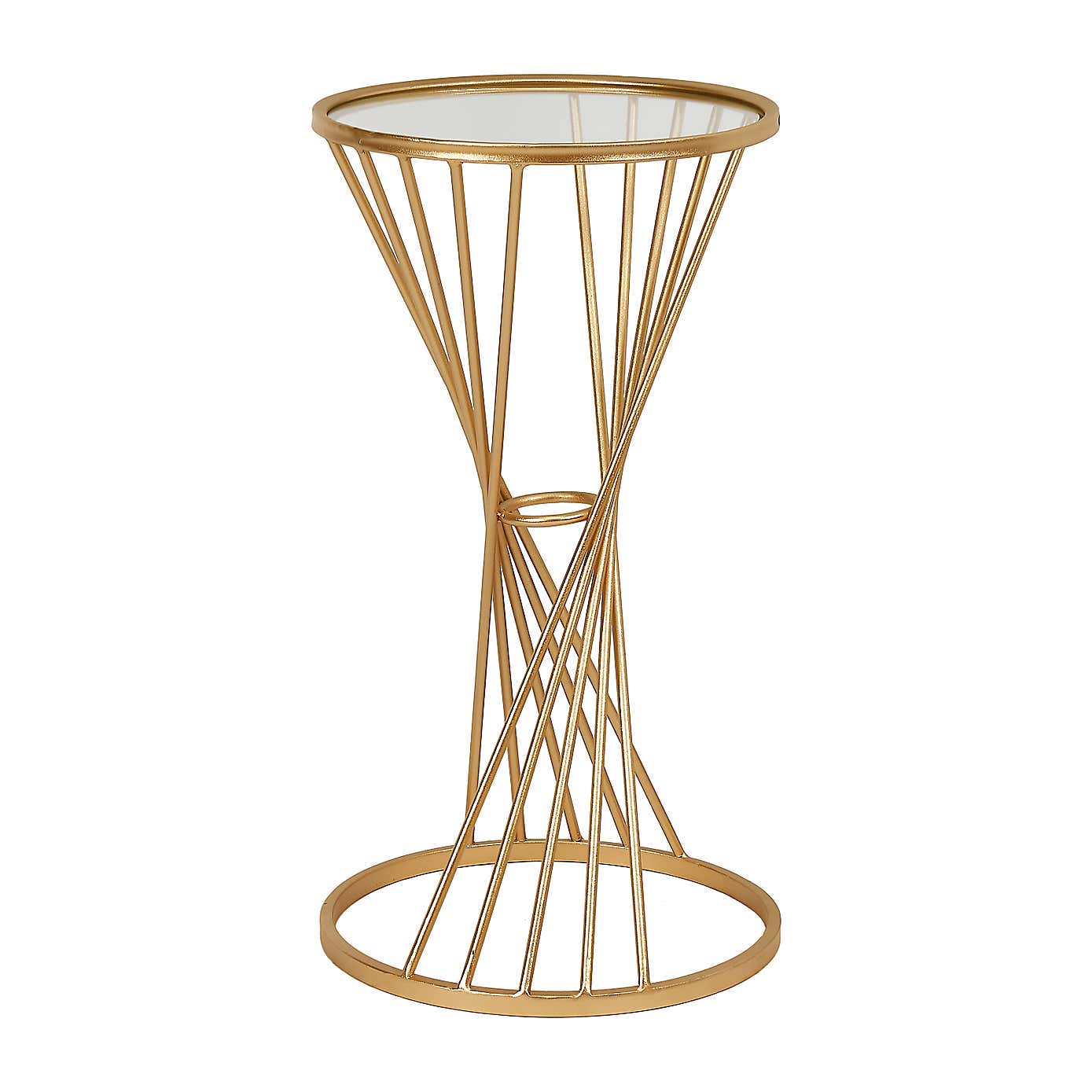 Pacific Liberty Side Table, Iron & Glass