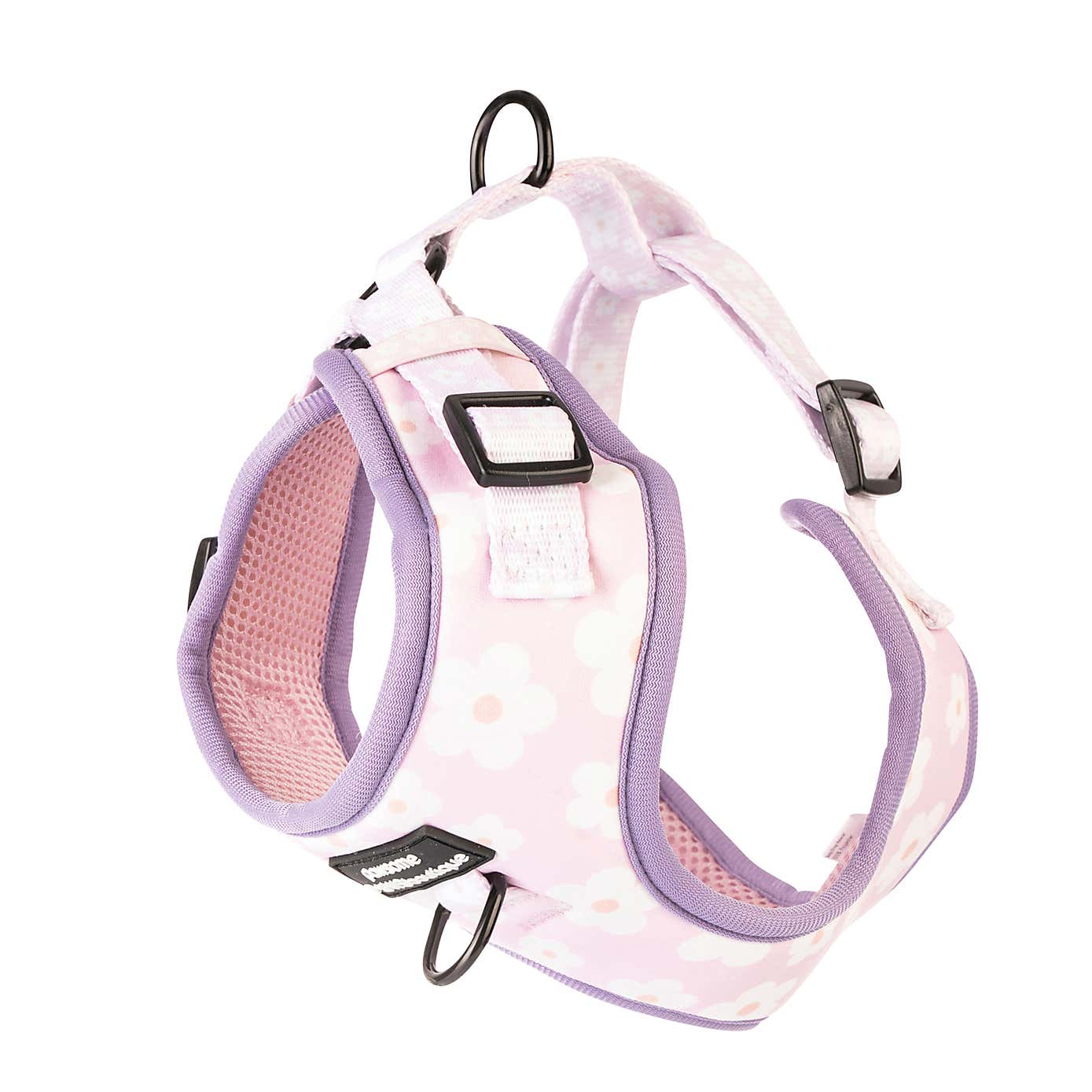 Pink Flowers Adjustable Dog Harness