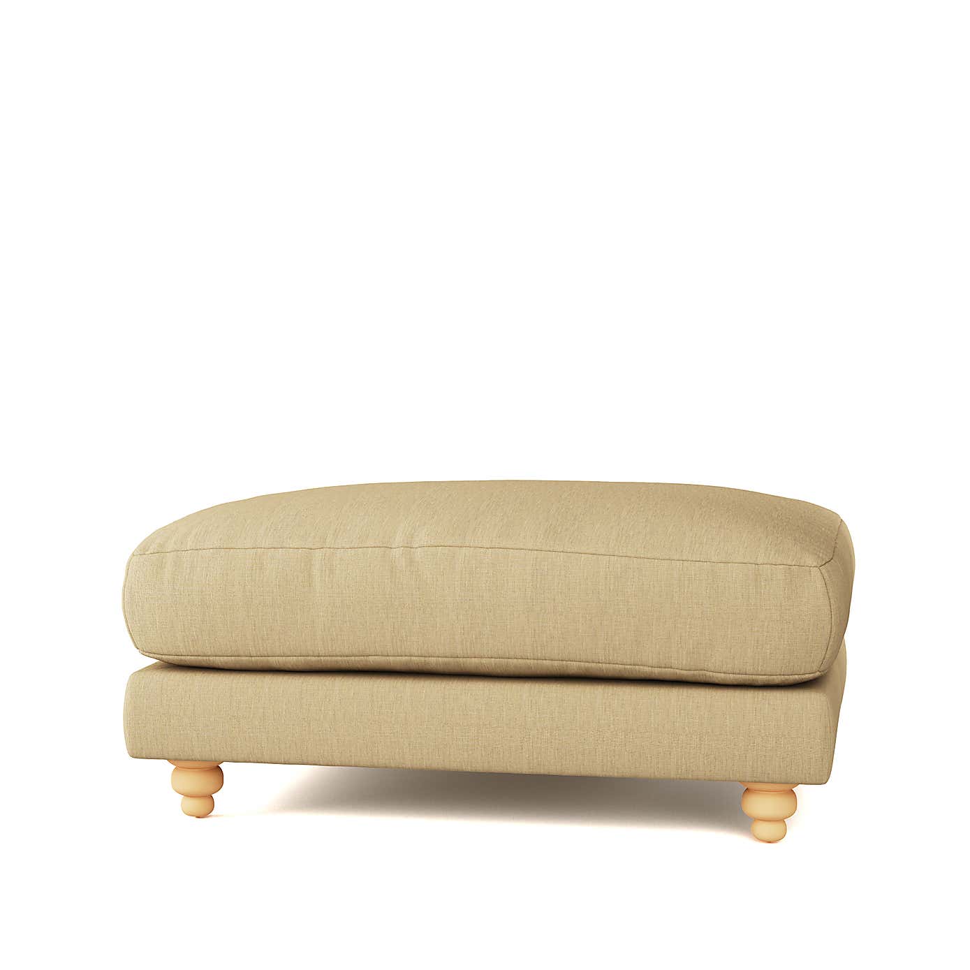 Martha Slub Faux Linen Footstool