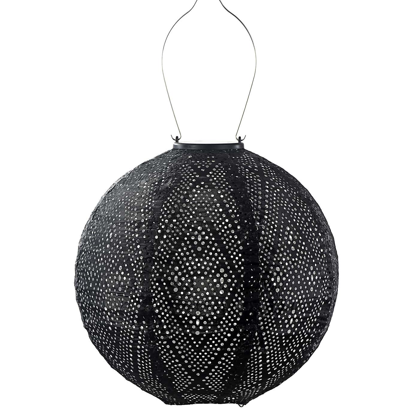 Fallen Fruits Medium Round Ikat Solar Lantern