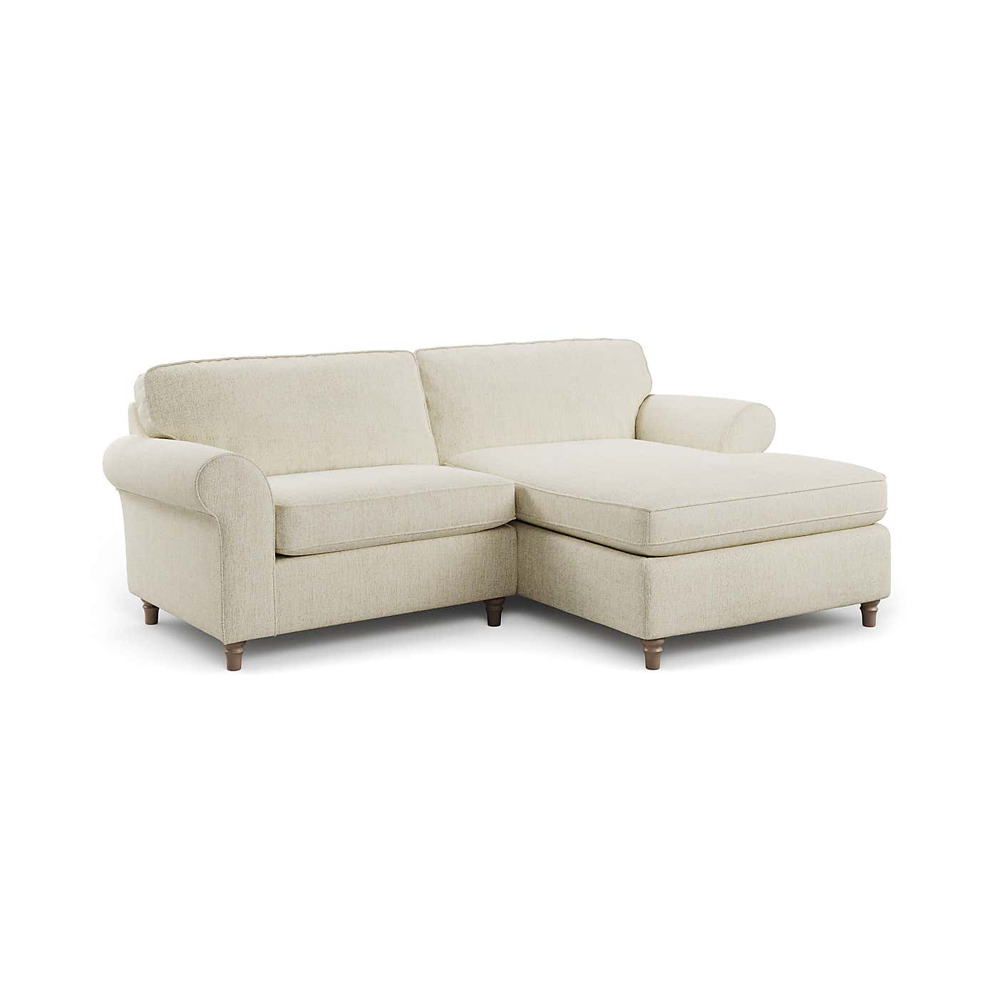 Flori Corner Chaise Sofa, Chunky Chenille