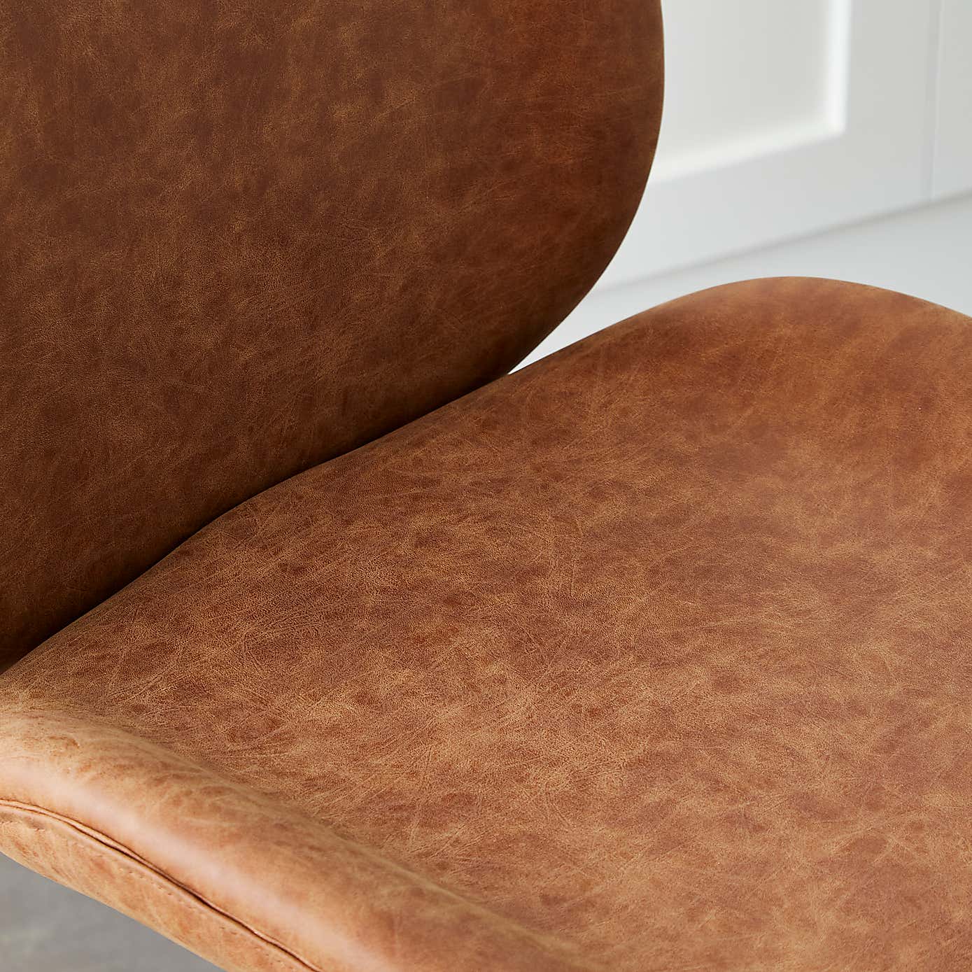 Jayde Adjustable Bar Stool, Faux Leather