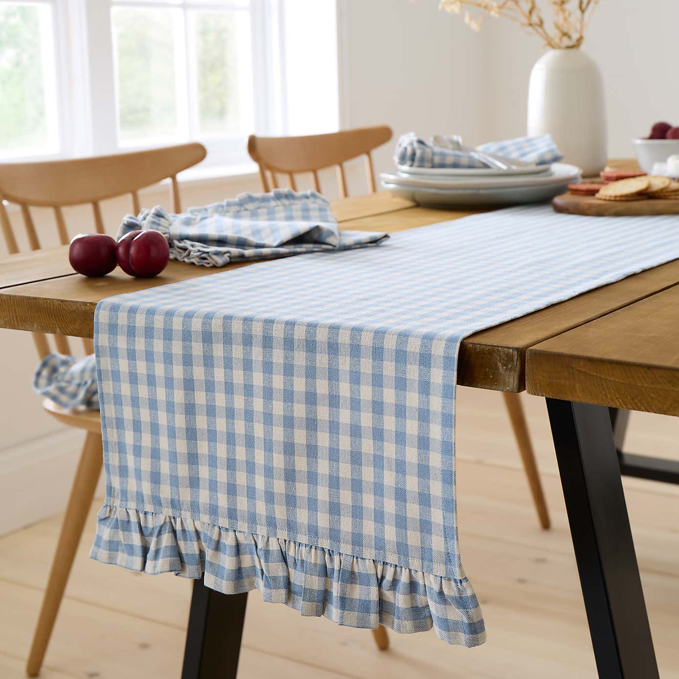 Linford Check Frill Blue Runner