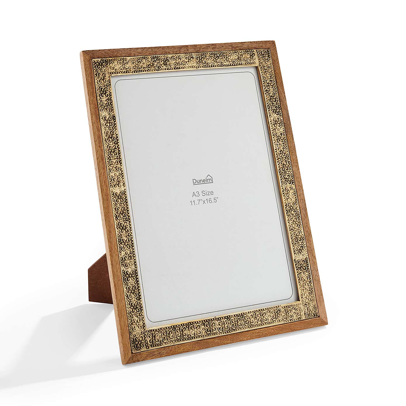 Detailed Gold Metal Wooden Edge Photo Frame