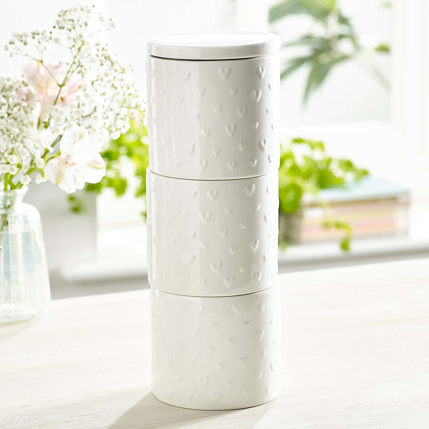 Heart Stacking Canisters