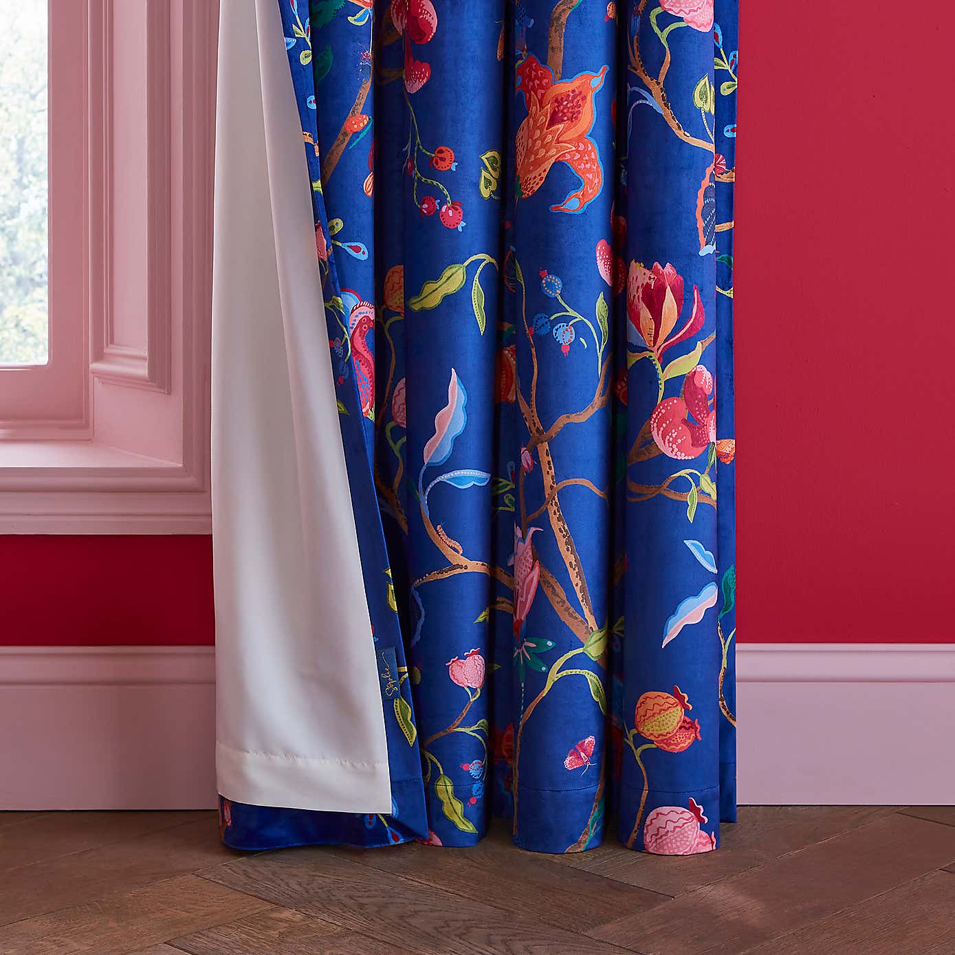 Sophie Robinson Midnight Garden Pencil Pleat Single Curtain