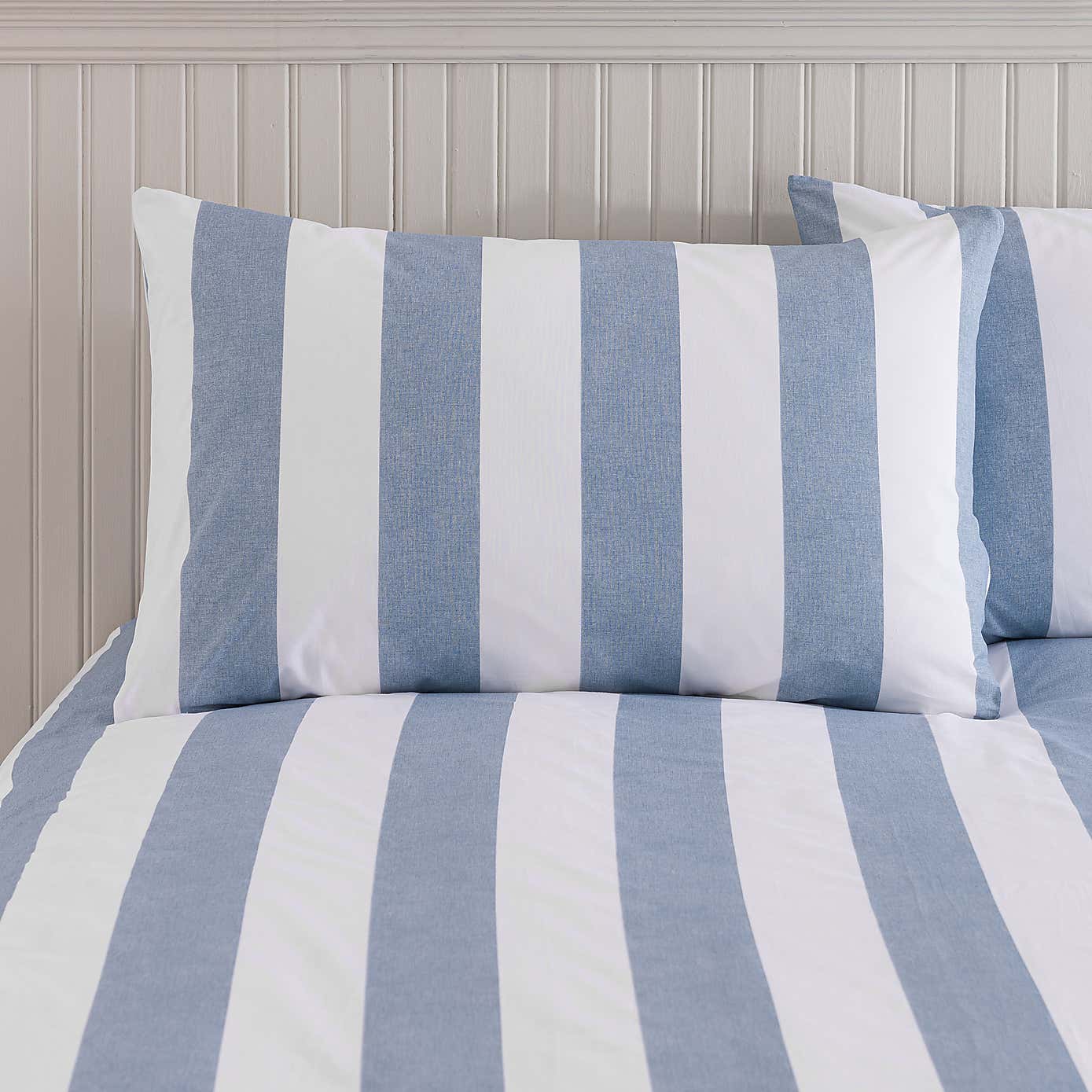 Kent Broad Stripe Cotton Duvet Cover & Pillowcase Set