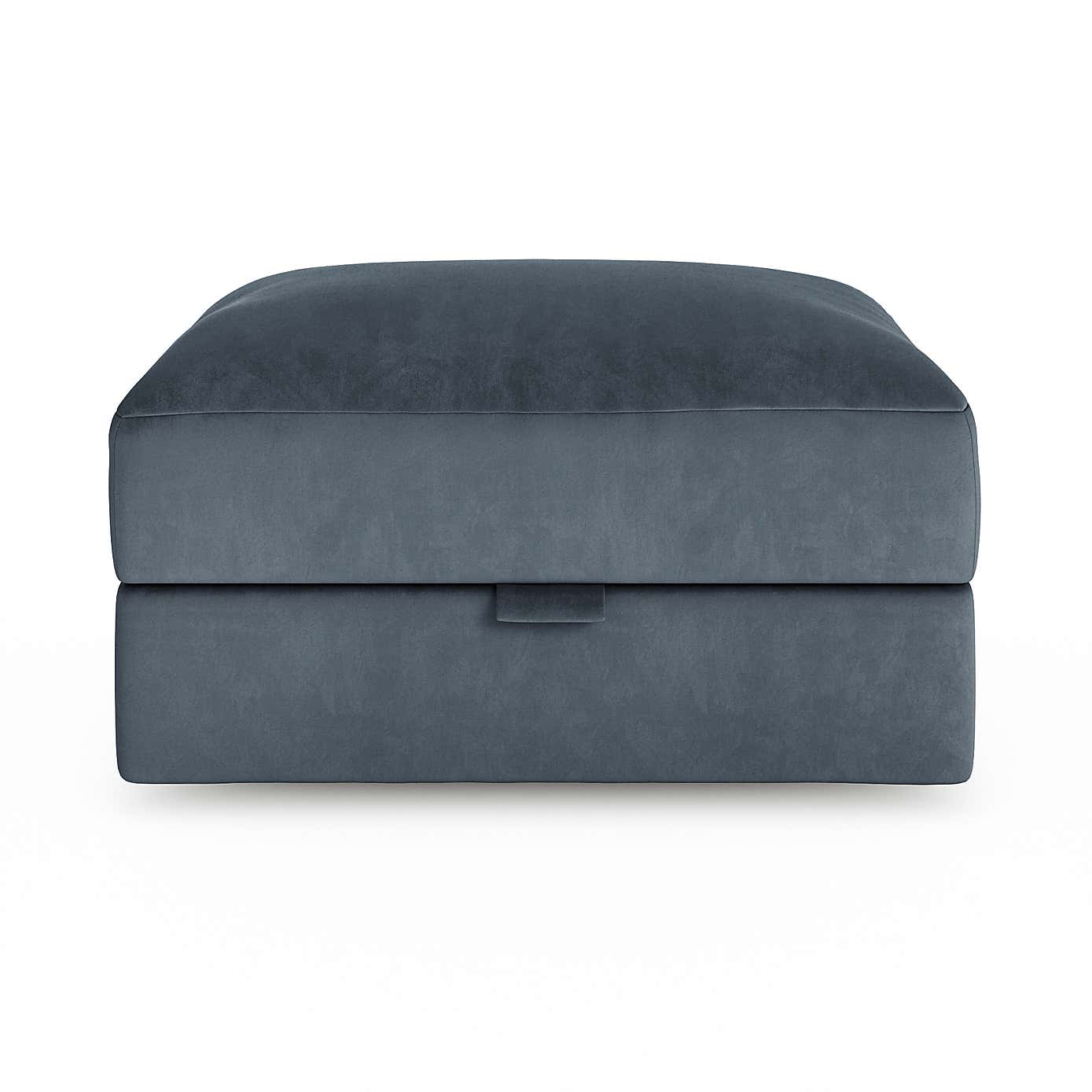 Hattie Matte Plush Velvet Storage Footstool