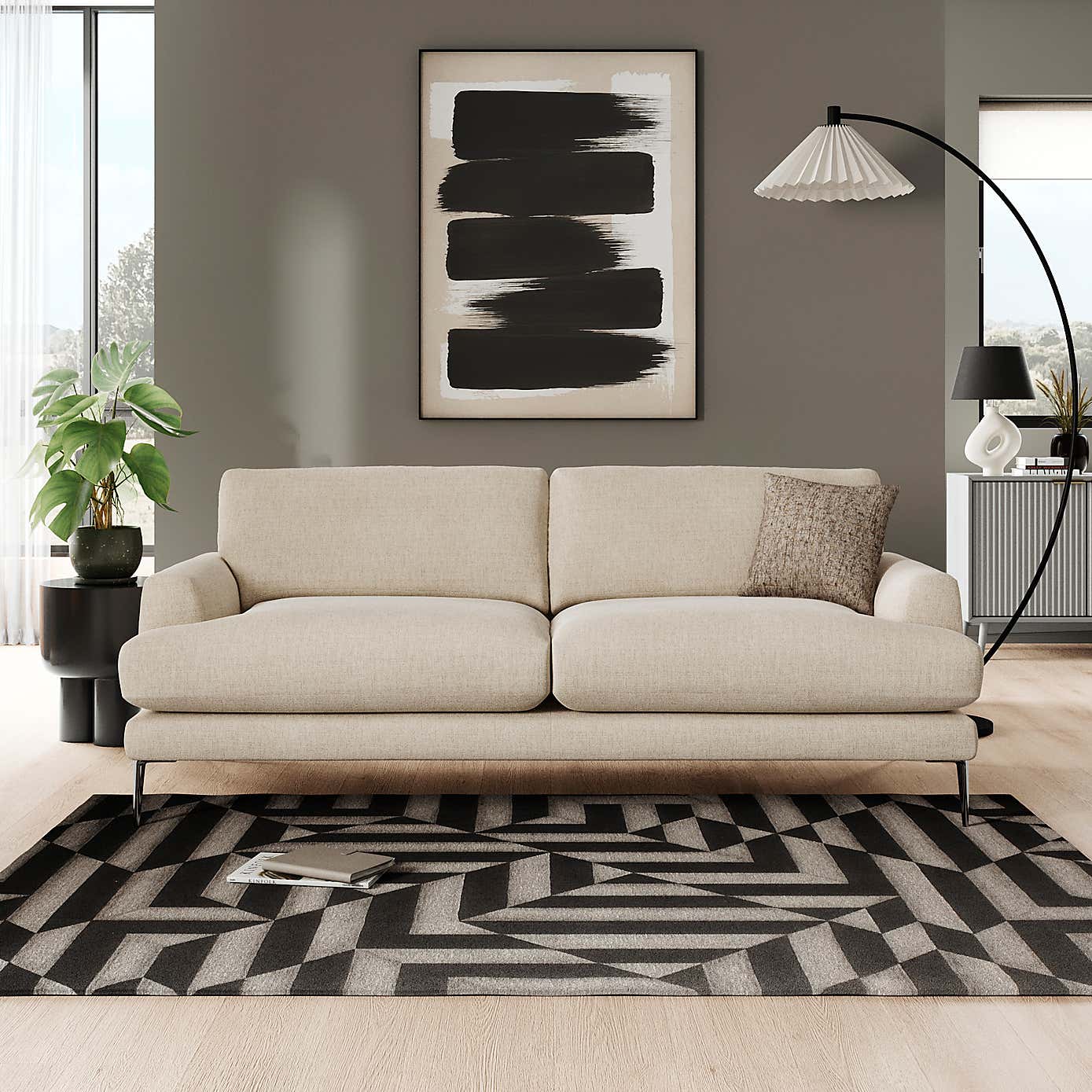 Lawson Chunky Tonal Weave 4 Seater Sofa